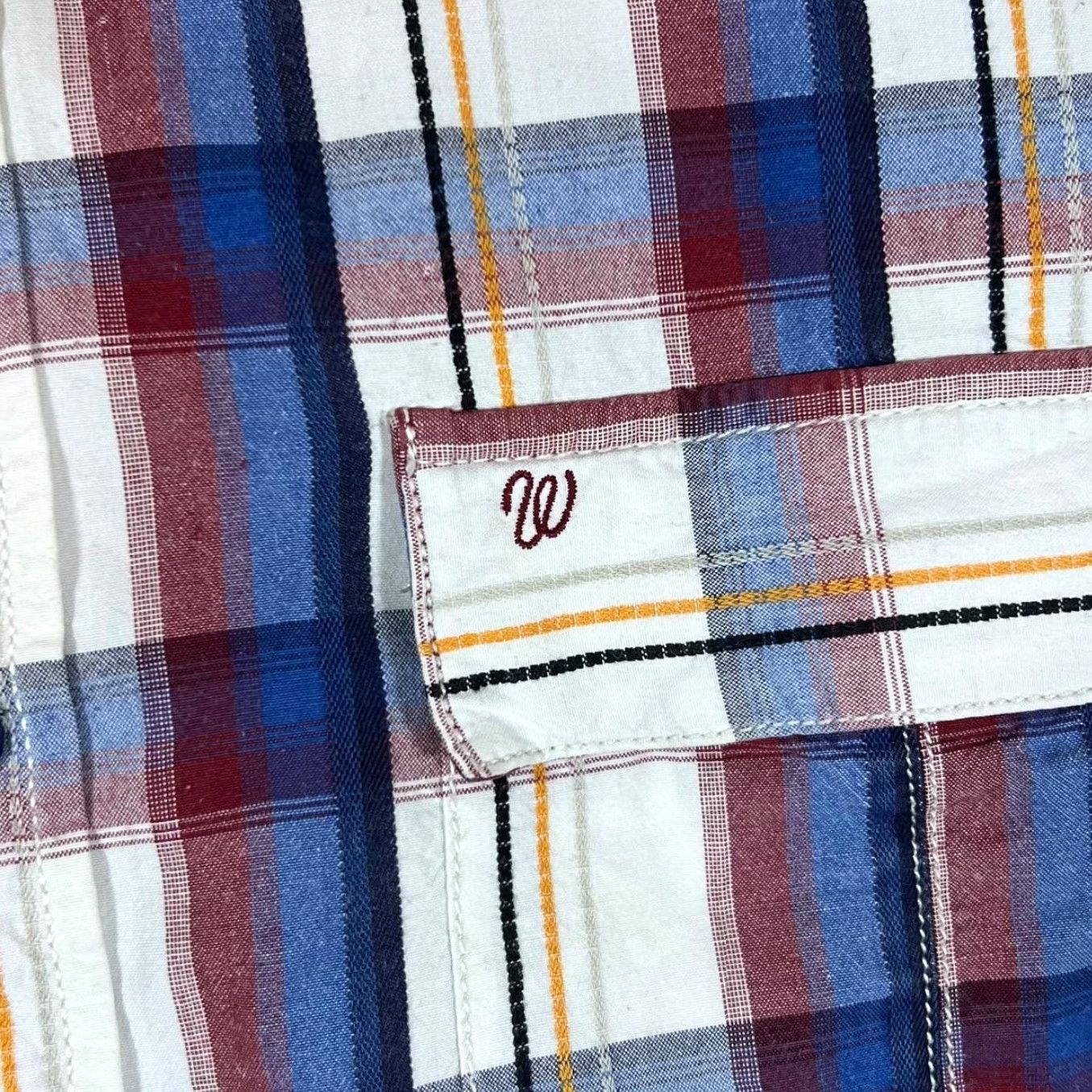 Wrangler WRANGLER Classic Multi Plaid Check Long Sleeve Cotton Shirt Large Mens Shirt Size US L / EU 52-54 / 3 - 3 Thumbnail