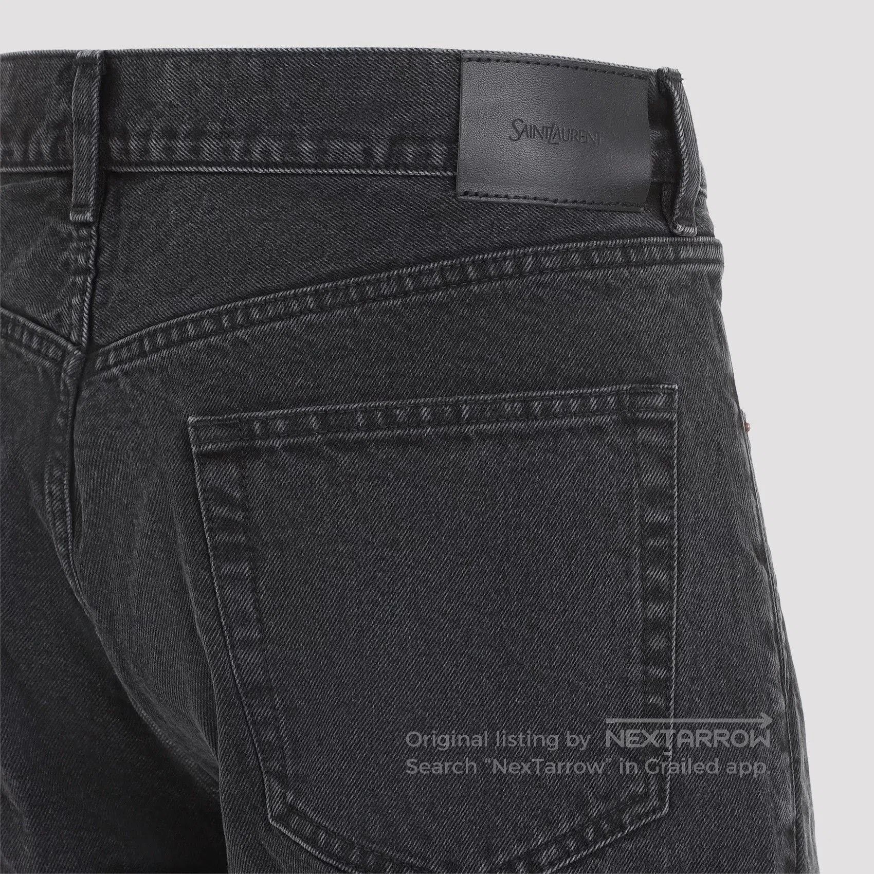 Saint Laurent Paris Saint Laurent Black High-Waist Straight Jeans. Size US 32 / EU 48 - 6 Thumbnail