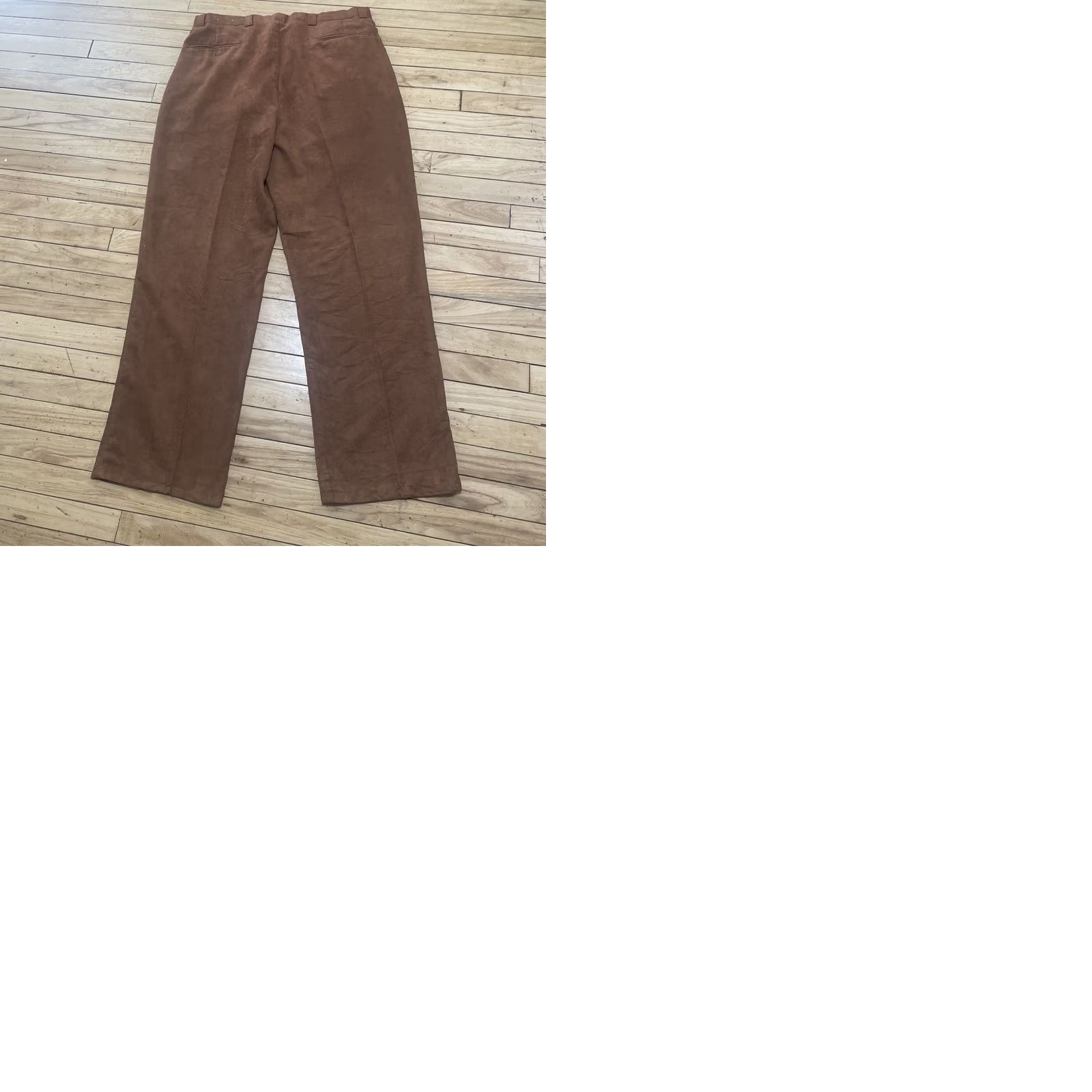 Vintage VINTAGE Falcone Polyester Pleated Pants Men 35L 36x32 Brown Retro Disco Pants Size US 35 - 9 Thumbnail