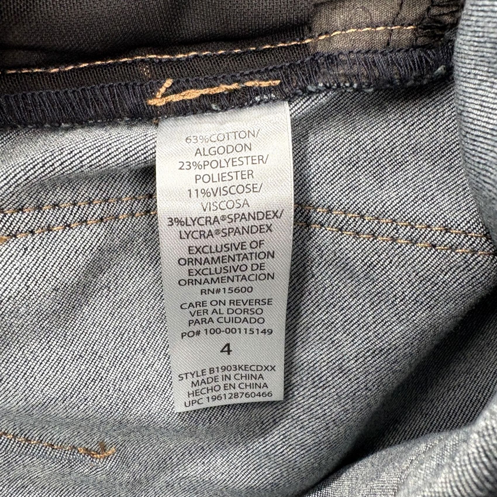 Vintage Democracy Ab Solution Bootcut Jeans Womens 4 Blue Dark Wash Mid Rise Stretch Size 27" / US 4 / IT 40 - 4 Thumbnail