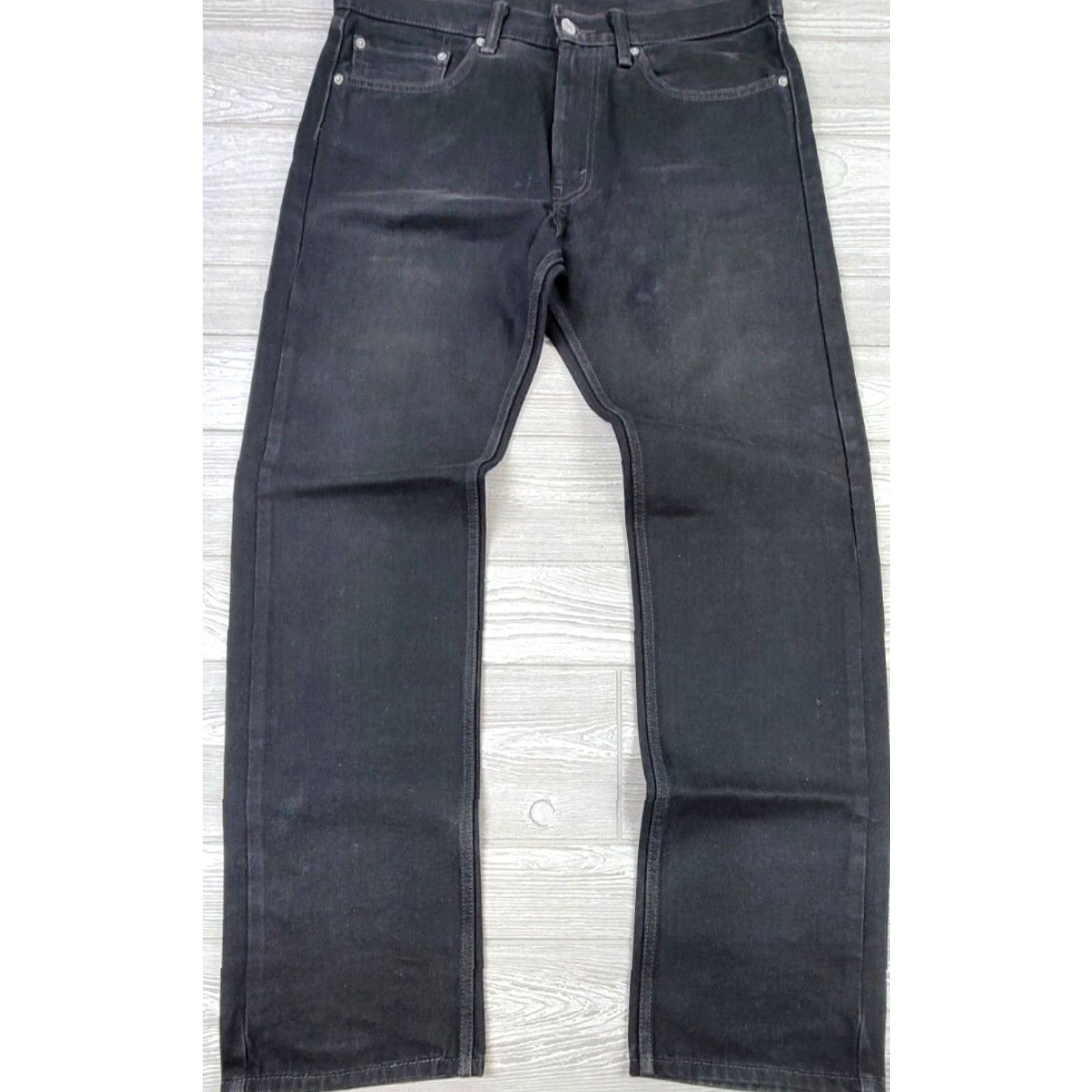Levi's VINTAGE Levis 505 Straight Leg Jeans Mens 34x34 Black Actual Size 36x34 Size US 34 / EU 50 - 2 Thumbnail
