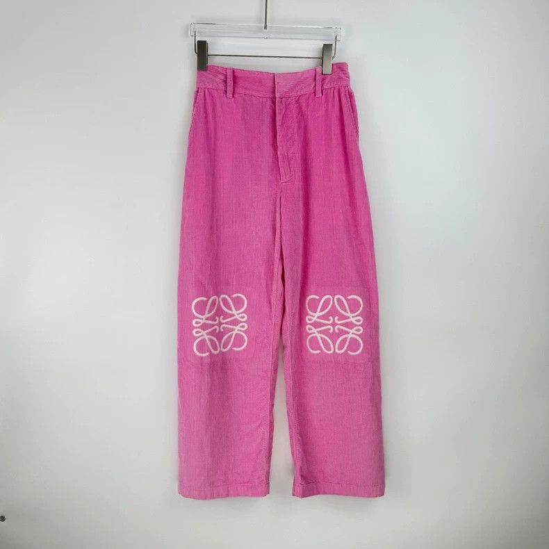 Loewe loewe Velour trousers with pink leather label 2504-Nextarro Size US 34 / EU 50 - 3 Thumbnail