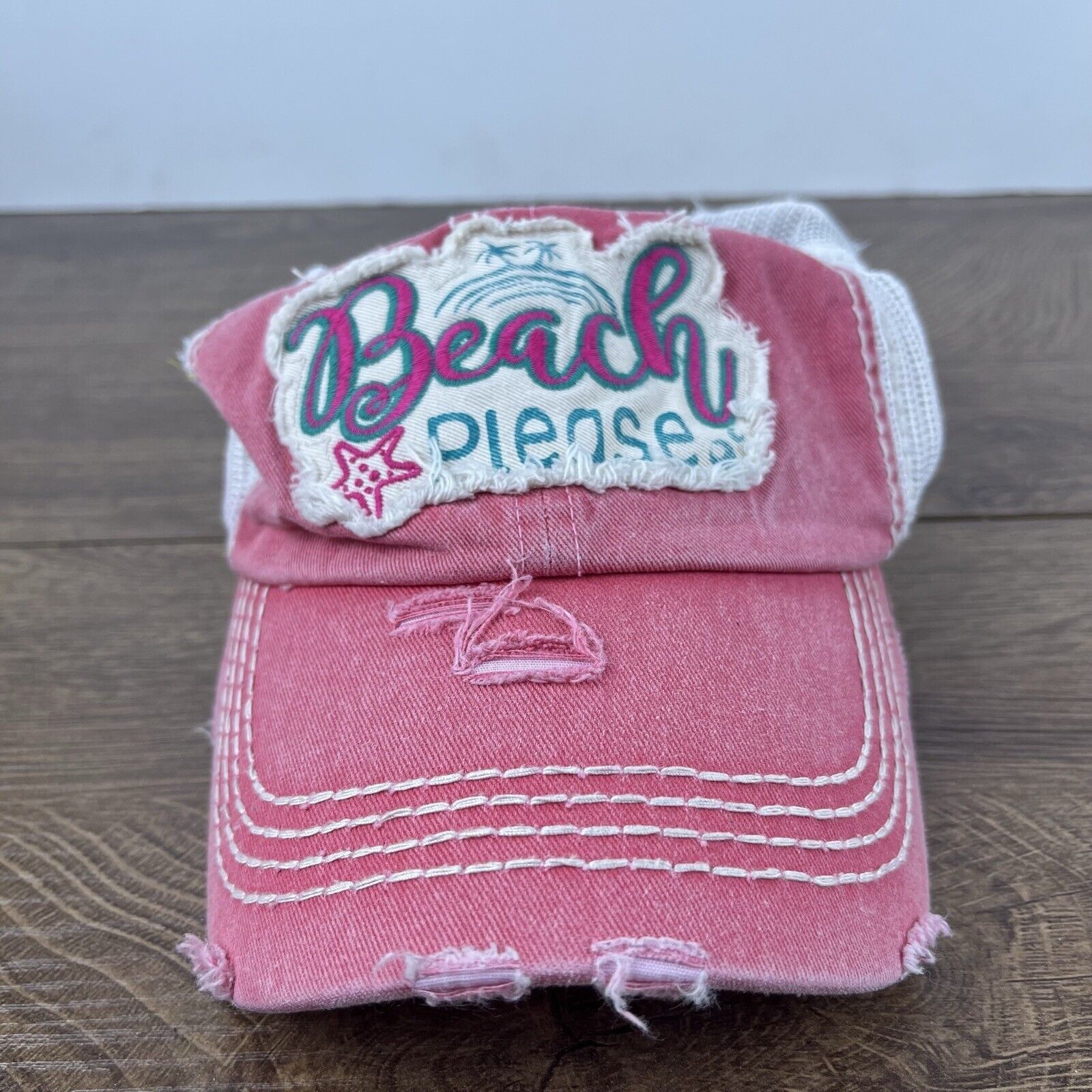Other Beach Please Hat Beach Hat Red Adjustable Hat Red Adult Size Size ONE SIZE - 1 Thumbnail