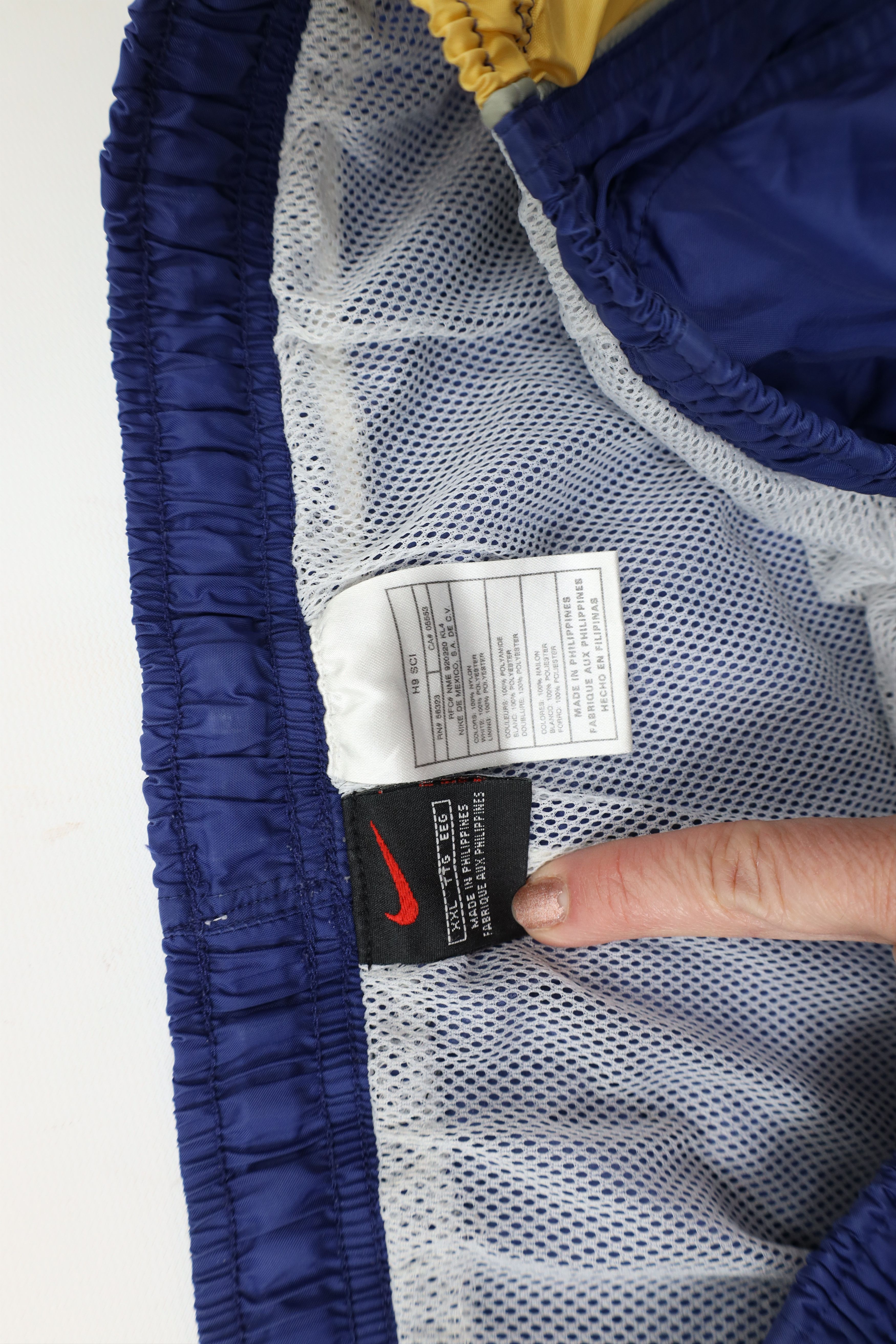 Nike × Vintage Vintage 90s Nike Swoosh Lined Wide Leg Windbreaker Pants Size US 40 / EU 56 - 9 Thumbnail