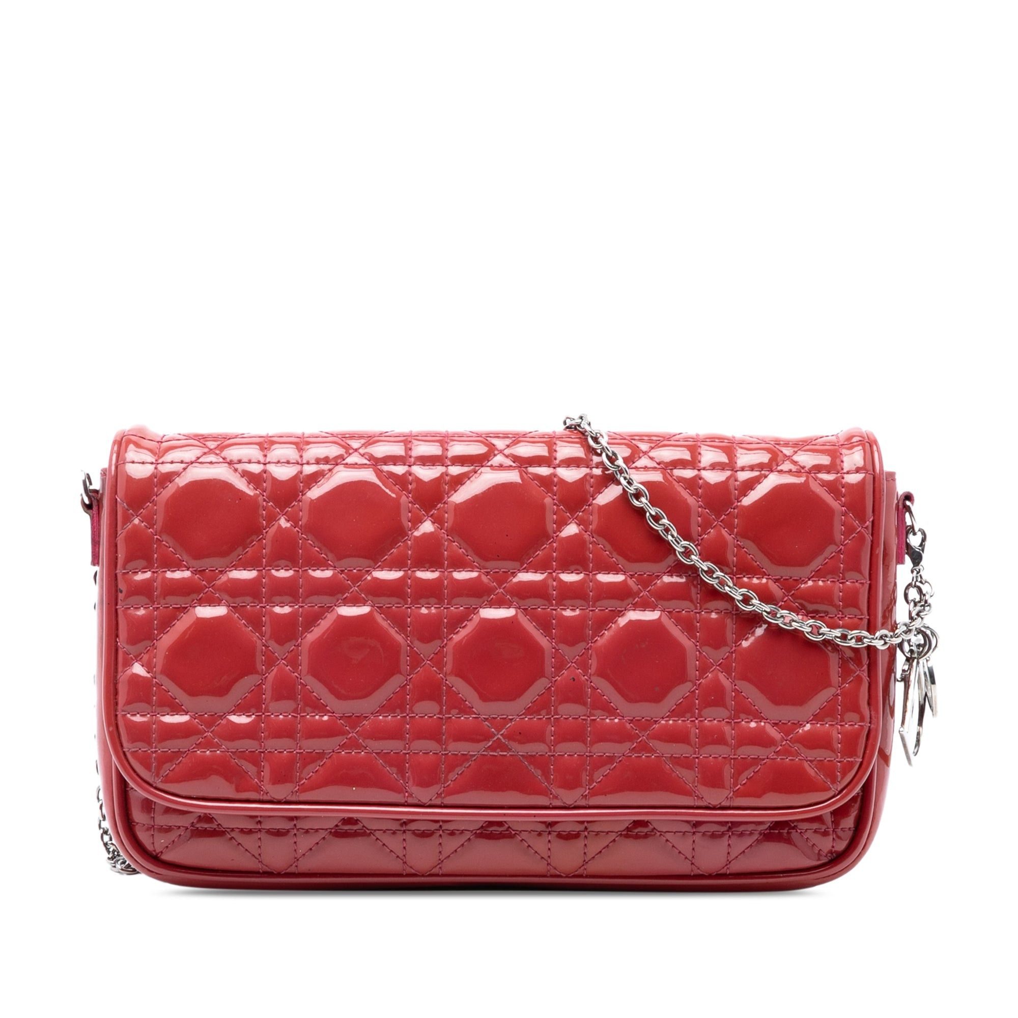 Dior Patent Cannage Lady Dior Wallet On Chain Size ONE SIZE - 1 Thumbnail