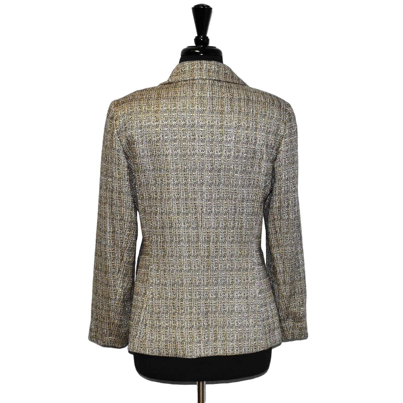 Lafayette 148 B2 NWT LAFAYETTE 148 NEW YORK Tweed Jacket Blazer Sz 10 $498 Size L / US 10 / IT 46 - 3 Thumbnail