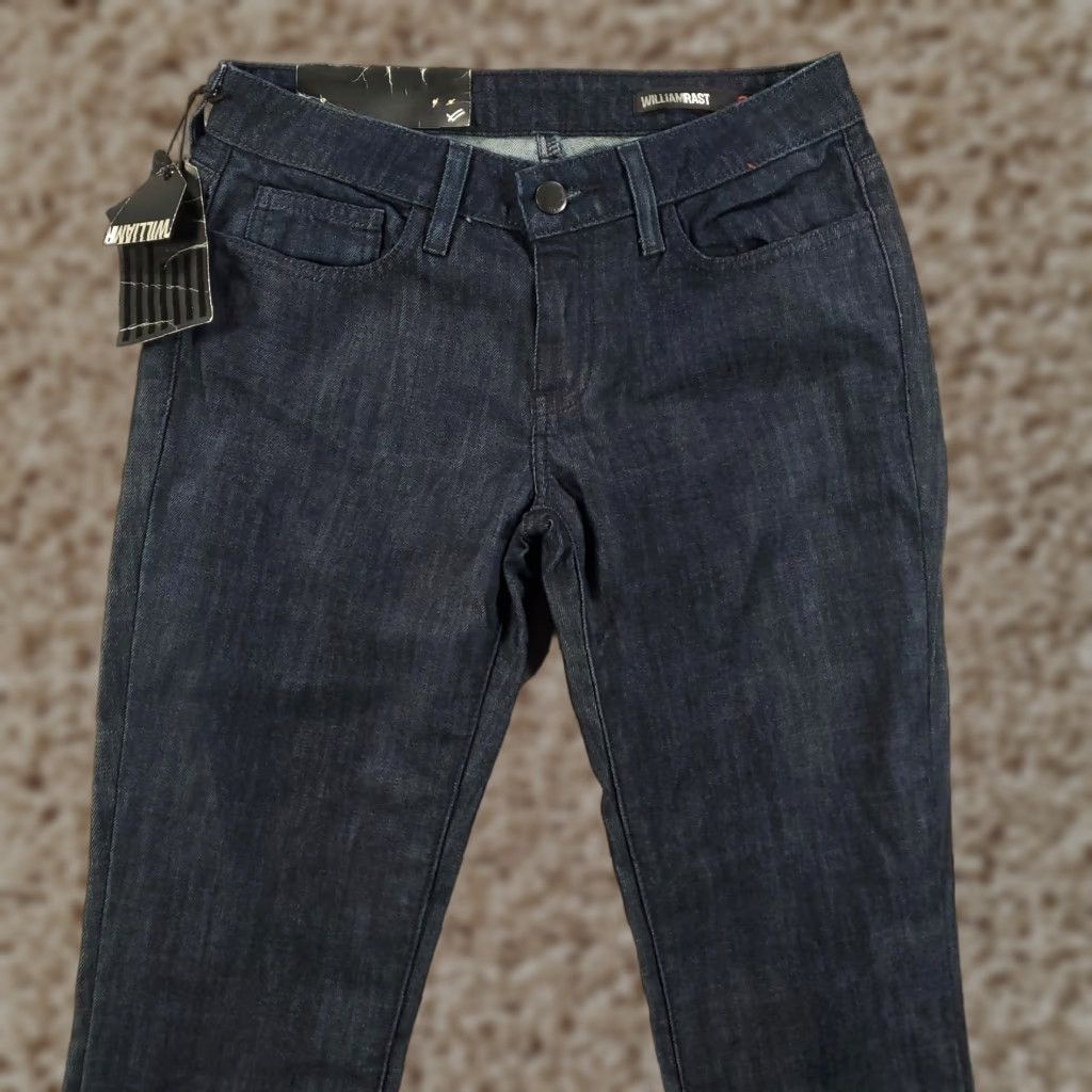 Vintage William Rast Jeans Womens Skinny Denim 27 Dark Blue NWT Stretch Pocket Zipper 5-Pocket Regular Inseam 34 Size 30" / US 8 / IT 44 - 1 Thumbnail