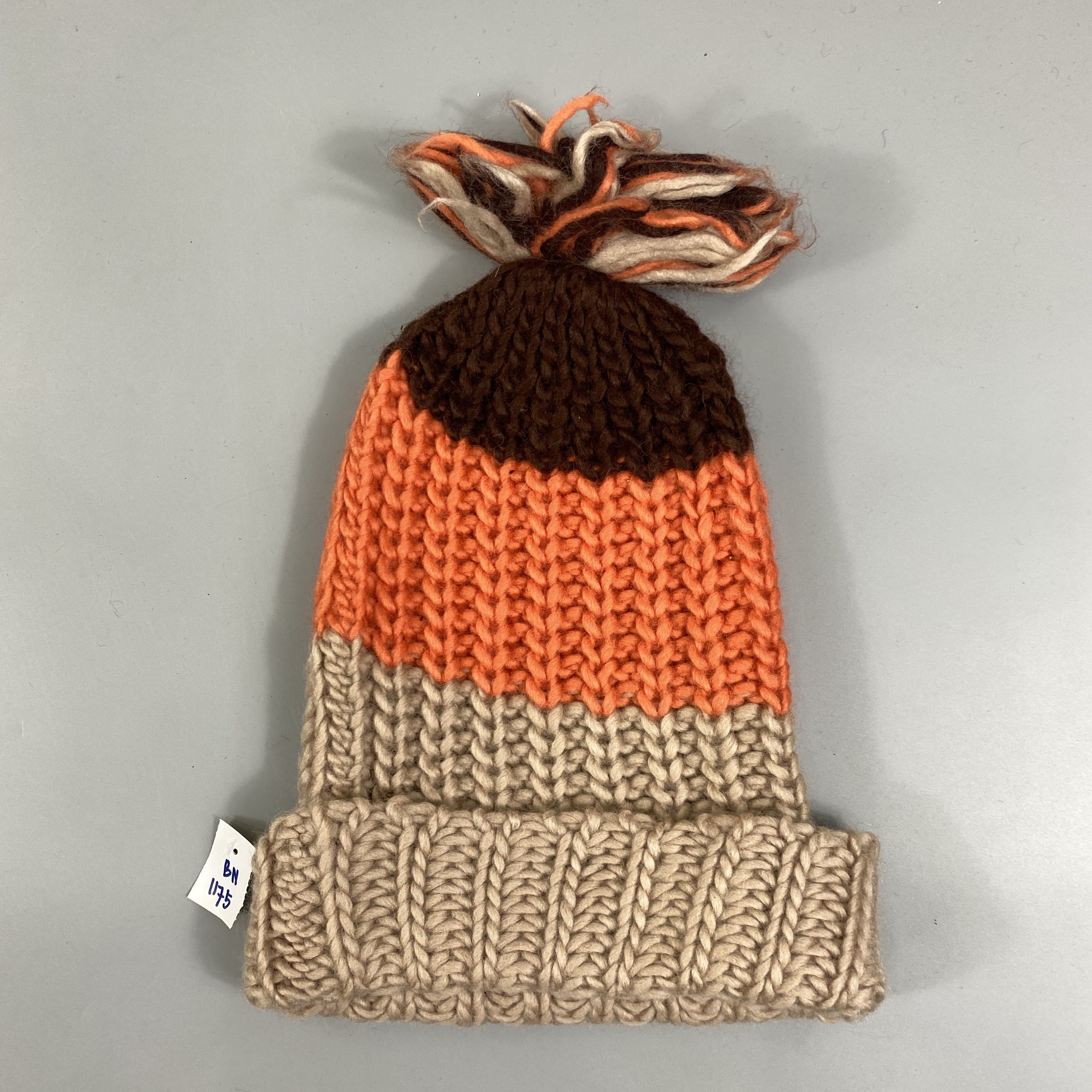 Japanese Brand Knitted Three Color Beanie Hats -BN1175 Size ONE SIZE - 7 Thumbnail