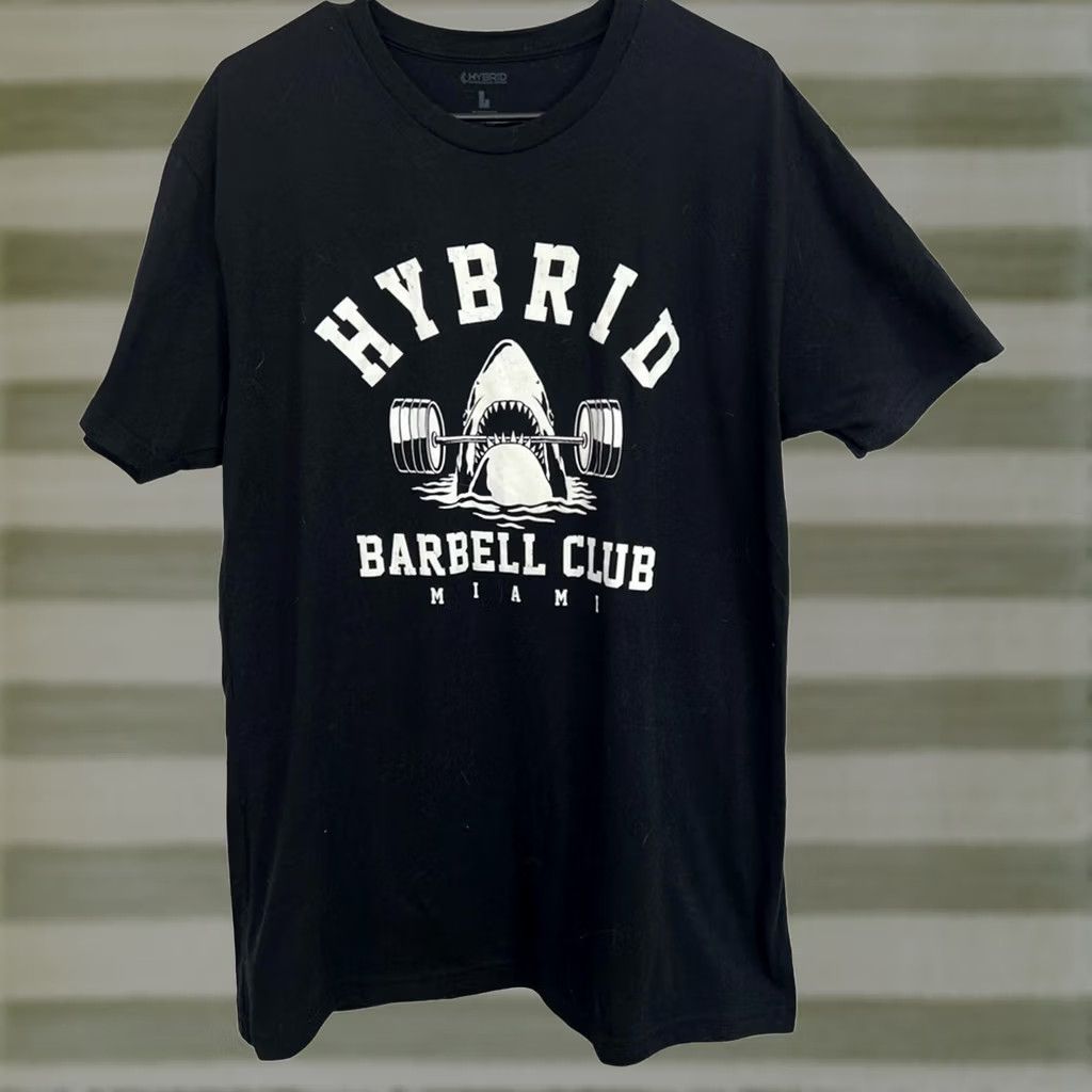 Vintage Hybrid Apparel MIAMI Shirt L Men Black Barbell Club Performance Powerlifting Size US L / EU 52-54 / 3 - 1 Thumbnail