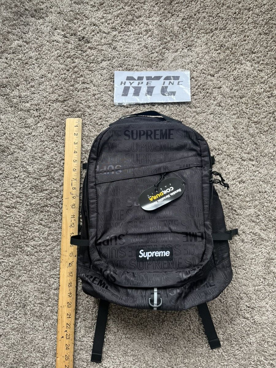 Supreme ss19 backpack black sale