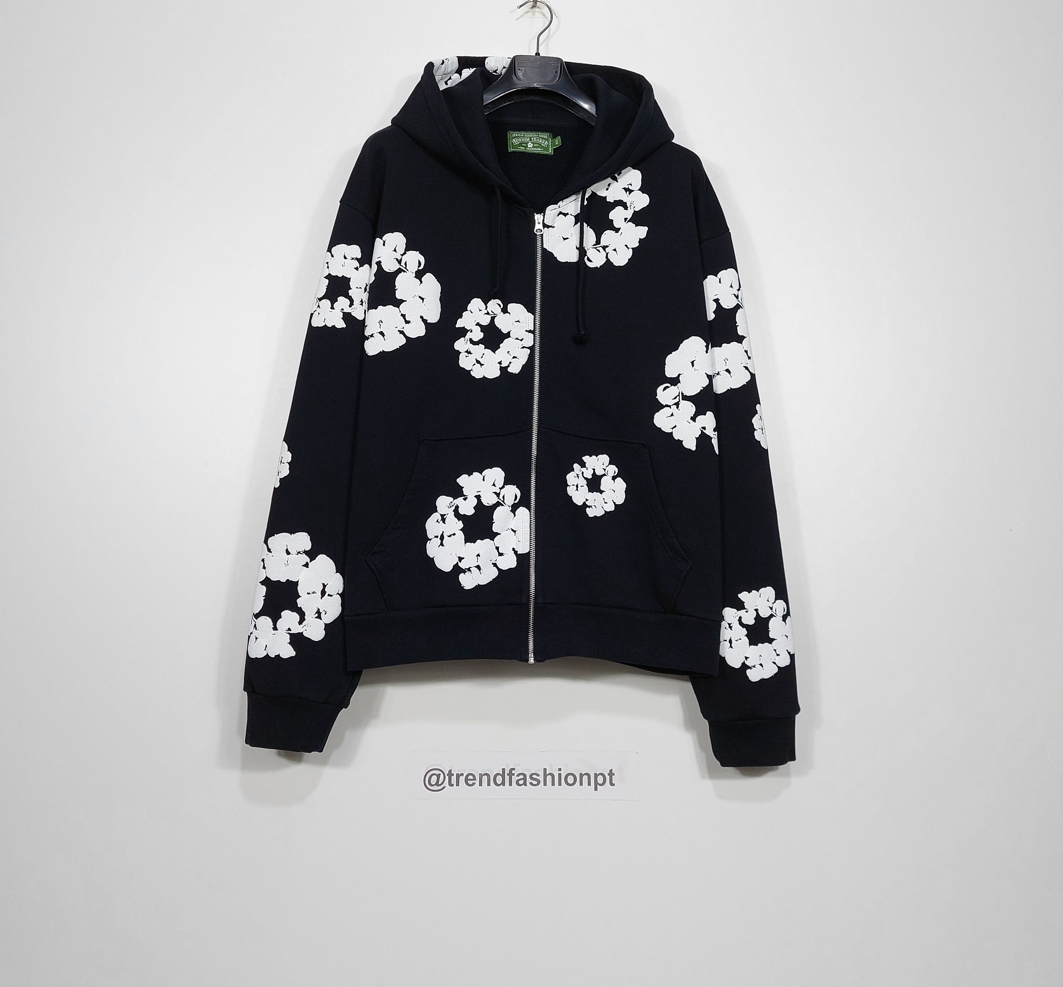 DENIM TEARS cotton wreath zip hoodie - black XL Size US XL / EU 56 / 4 - 1 Thumbnail
