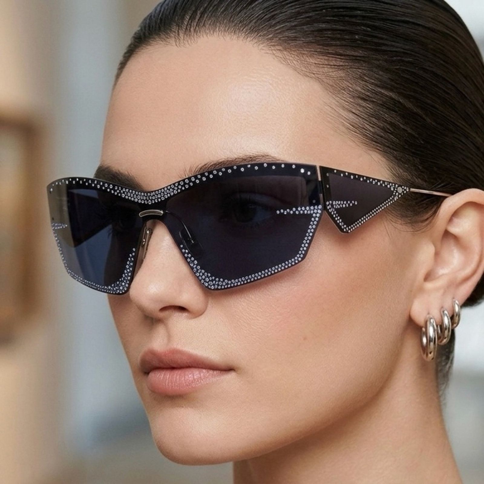 Givenchy New Givenchy GV4100US 16V Stylish Blue Rhinestone Sunglasses Size ONE SIZE - 3 Thumbnail