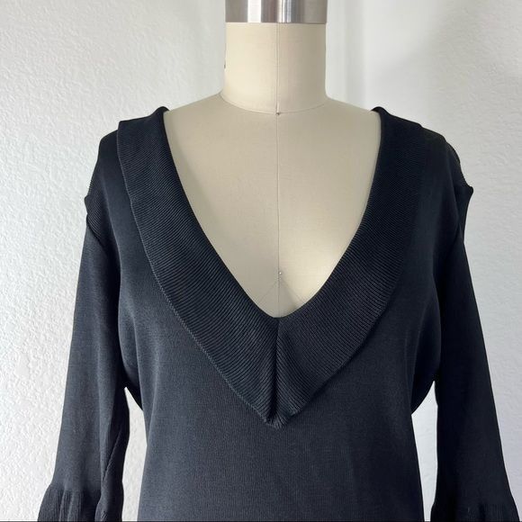 Joseph × Vintage JOSEPH Tricot X Miss Deanna Knit Ruffle V Neck Dress Size M / US 6-8 / IT 42-44 - 3 Thumbnail