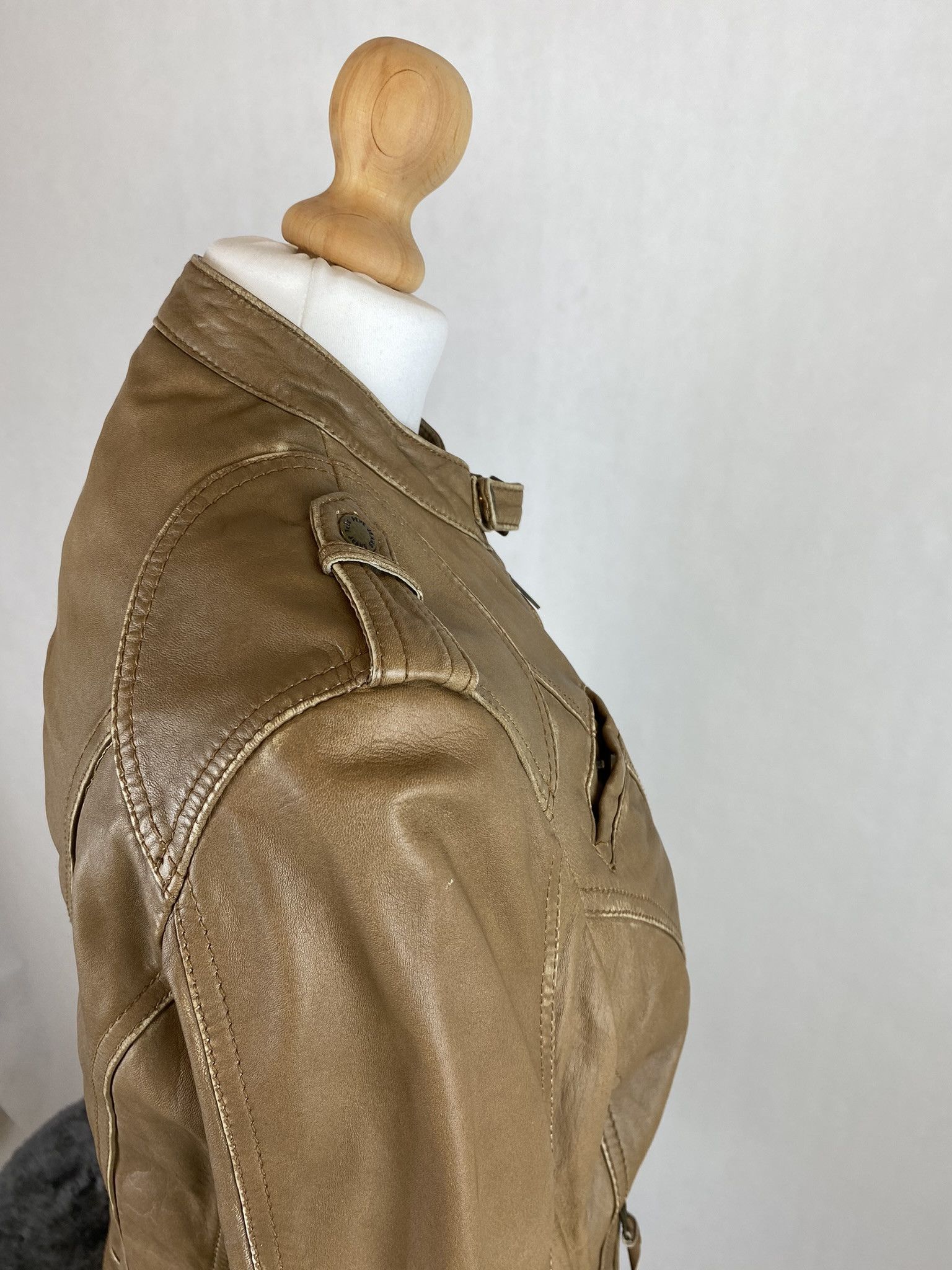 Genuine Leather × Vintage real leather jacket biker moto pepe jeans Size L / US 10 / IT 46 - 10 Thumbnail