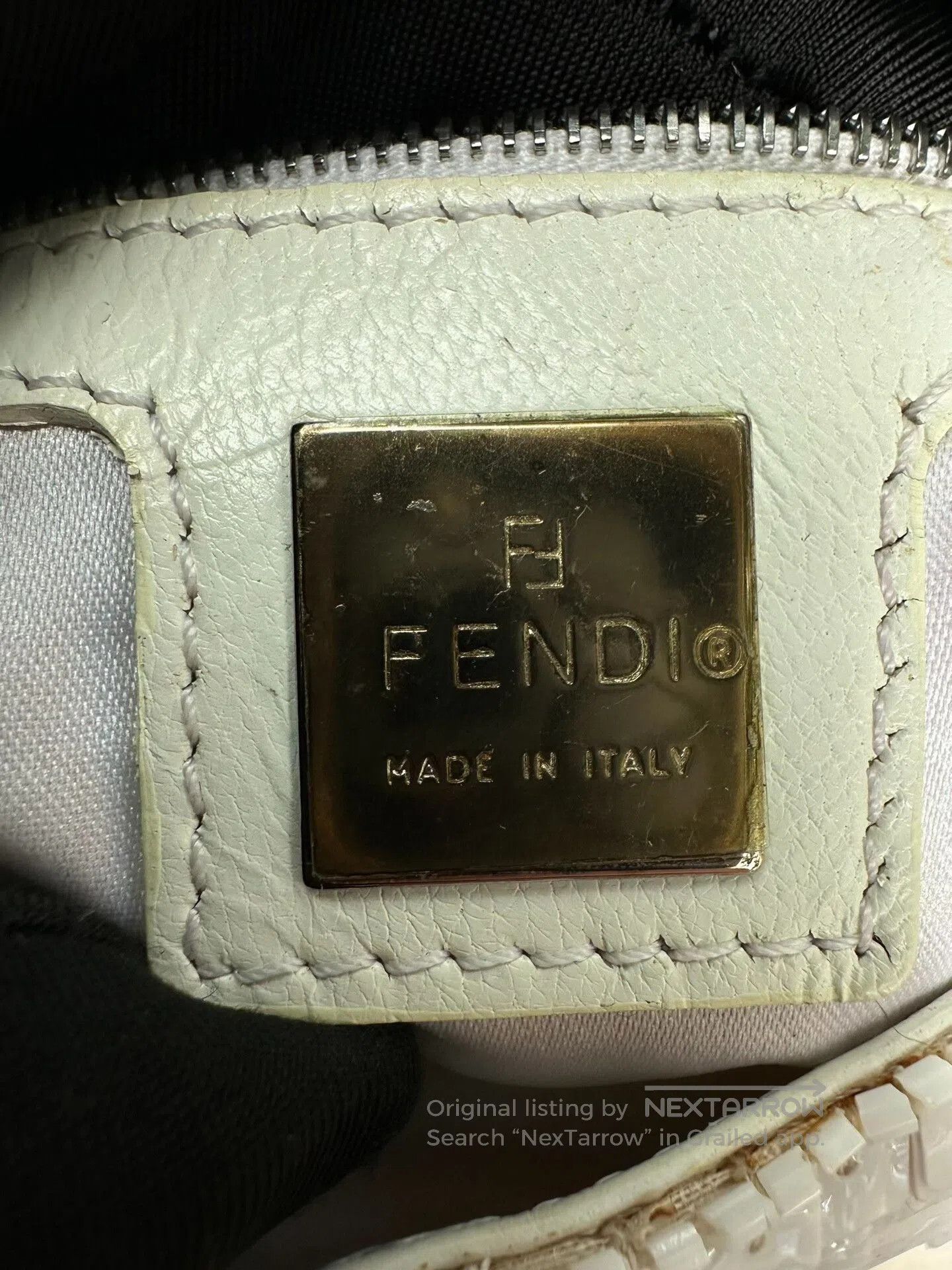 Fendi Fendi Baguette White Sequin Handbag 26cm. Size ONE SIZE - 9 Thumbnail