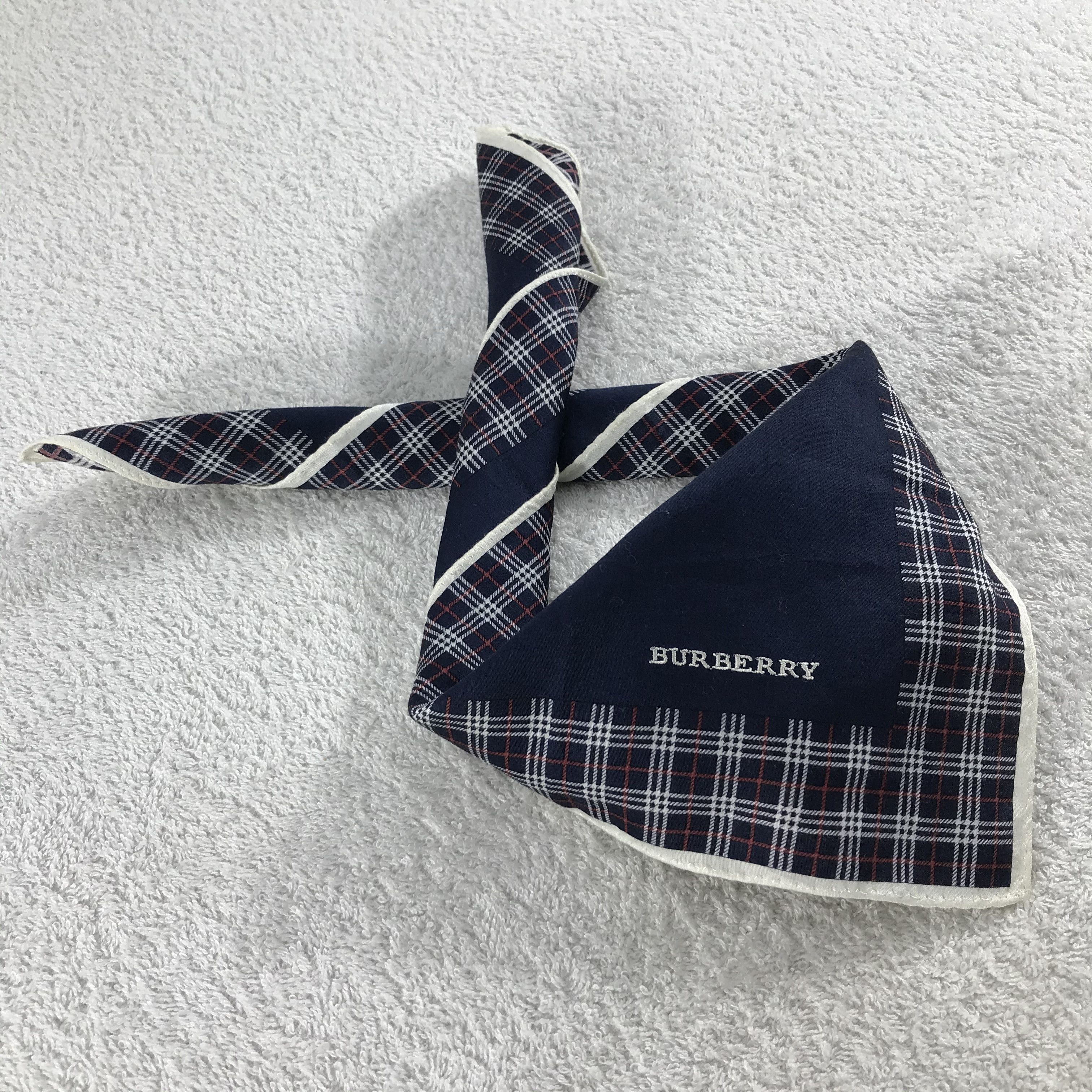 Burberry × Vintage Burberry Bandana / Handkerchief / Neckerchief - S145 Size ONE SIZE - 4 Thumbnail