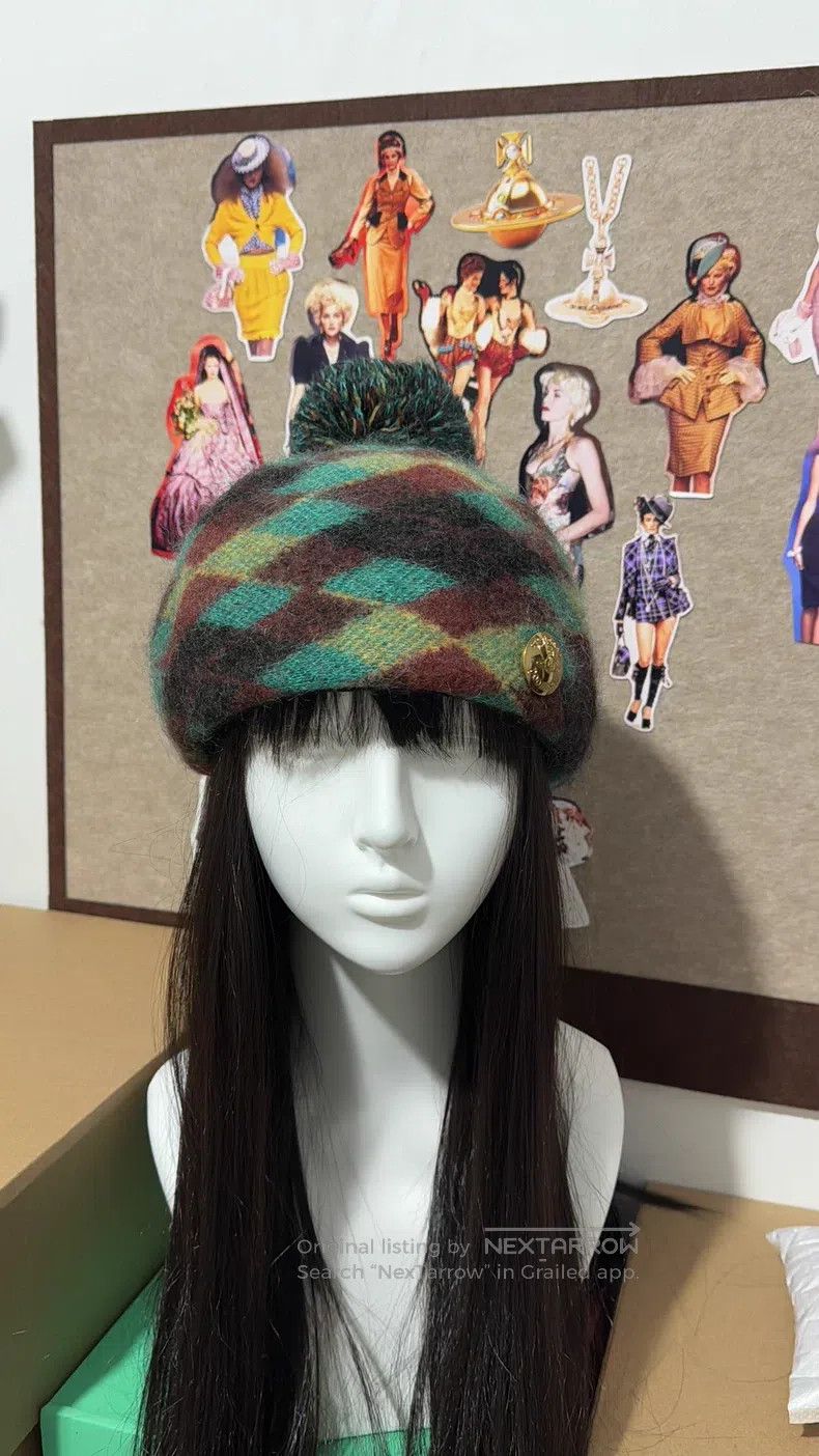 Vivienne Westwood Vivienne Westwood Diamond Patterned Hat Size ONE SIZE - 4 Thumbnail