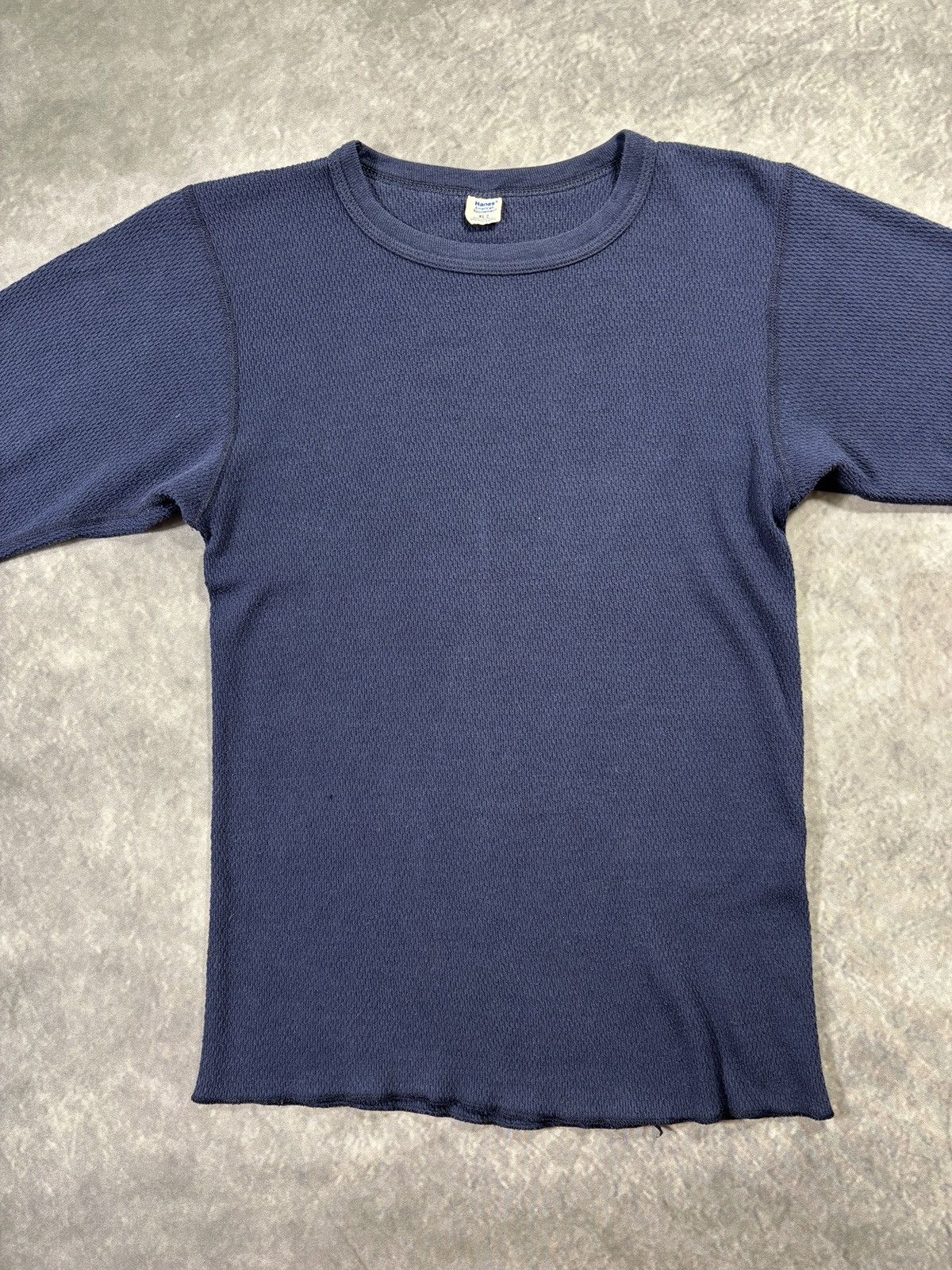 Vintage 1970s Thermal Longsleeve Vintage Hanes Made in USA Raschel Size US S / EU 44-46 / 1 - 7 Thumbnail