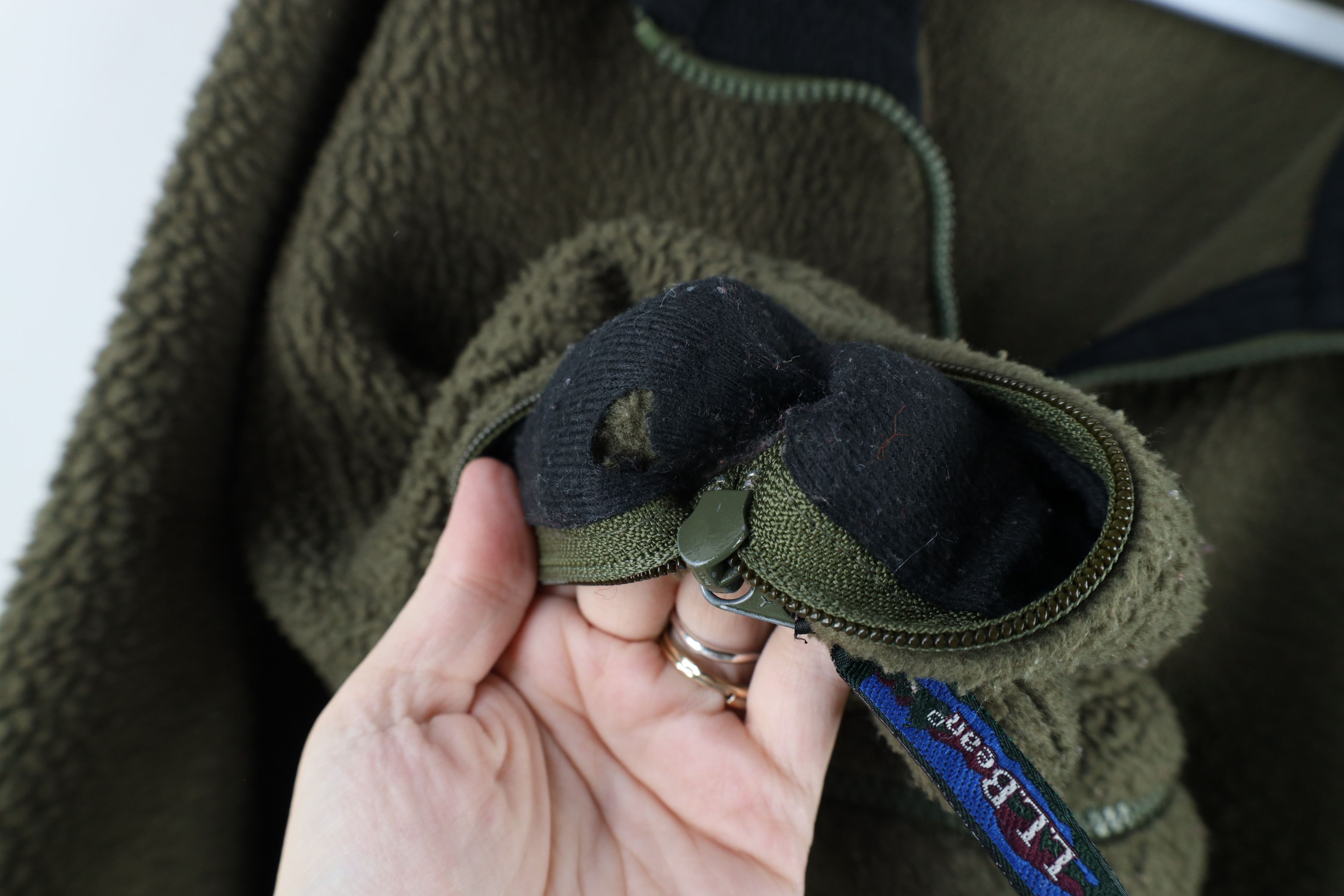 L.L. Bean × Vintage Vintage 90s LL Bean Deep Pile Fleece Jacket Green USA Size US M / EU 48-50 / 2 - 6 Thumbnail