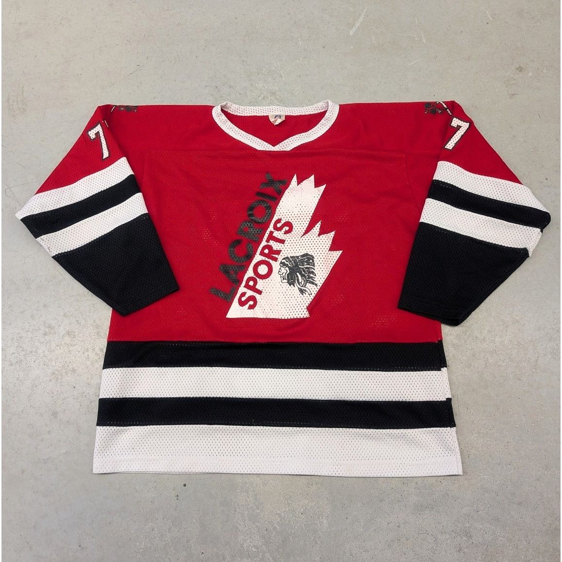 NHL × Vintage Vintage 80s Lacroix Sports Made in Canada Hockey Jersey 77 Size US XXL / EU 58 / 5 - 1 Thumbnail