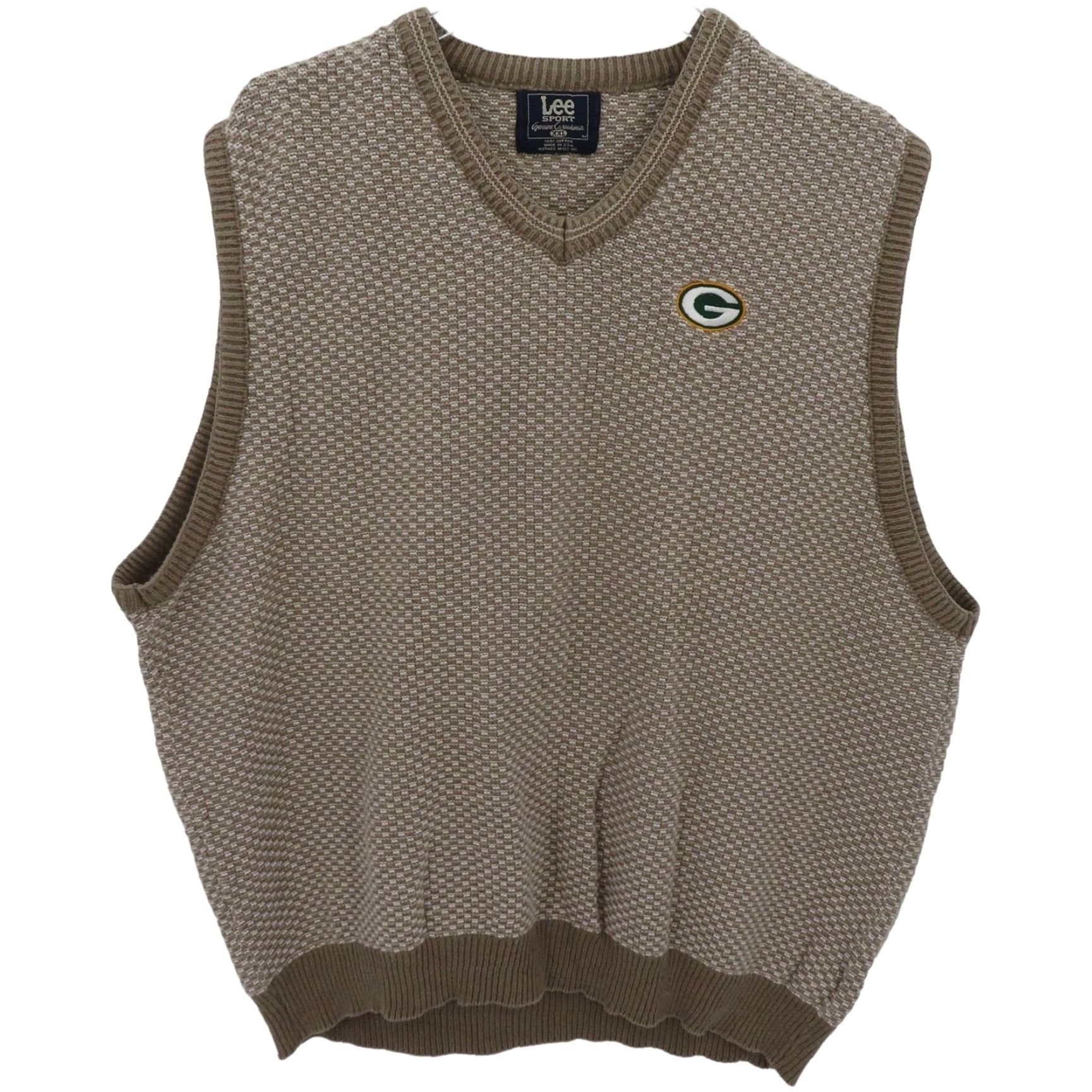 Lee VINTAGE Lee Sport Men XXL Green Bay Packers Knit Sleeveless Sweater Vest Embroidered Size US XXL / EU 58 / 5 - 2 Thumbnail