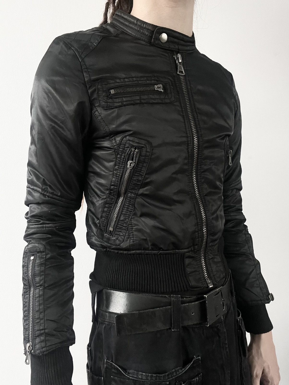 If Six Was Nine G.O.A Avant-Garde Crop Bomber Jacket Size US M / EU 48-50 / 2 - 7 Thumbnail