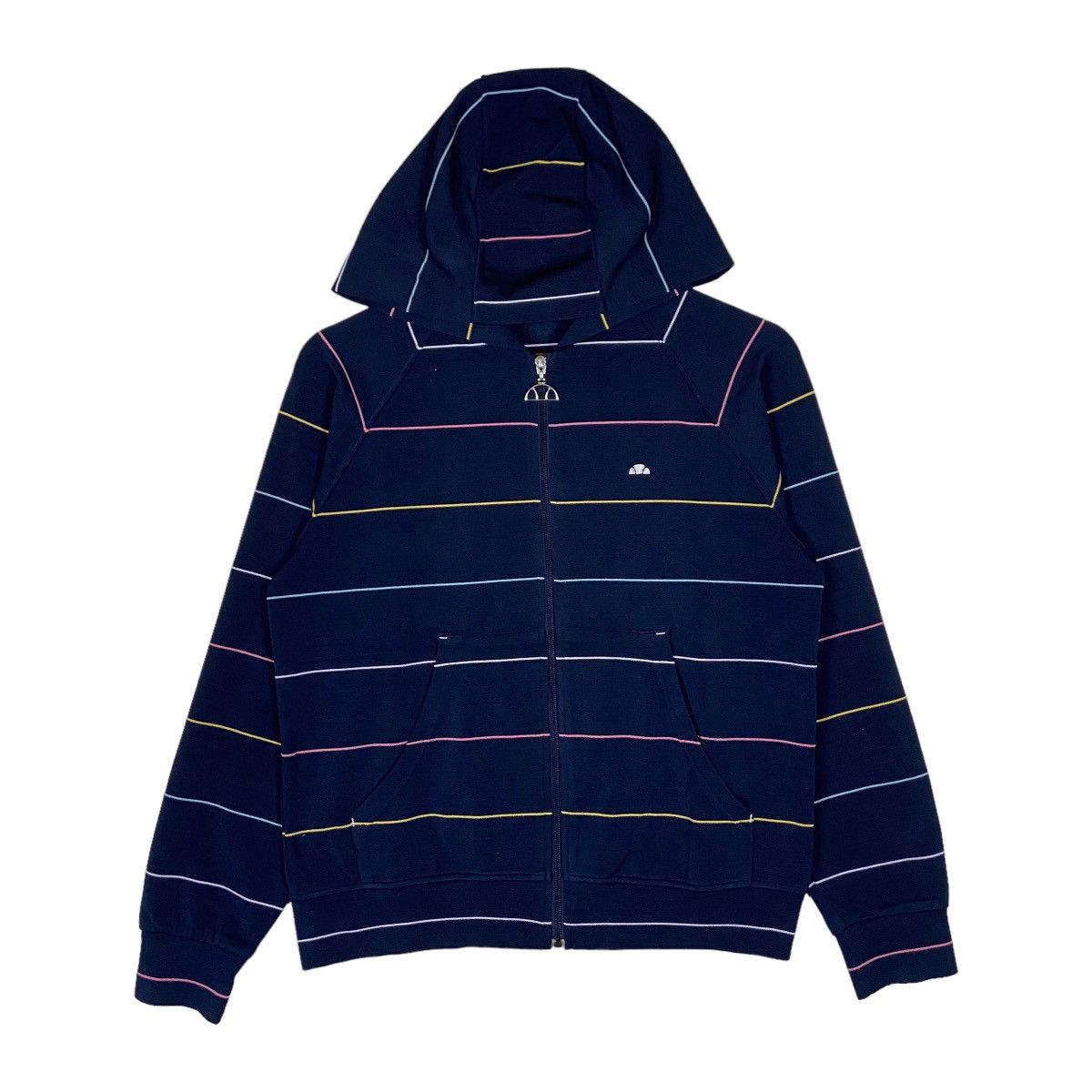 Vintage Ellesse Full Zipper Stripe Multicolor Sweater Light