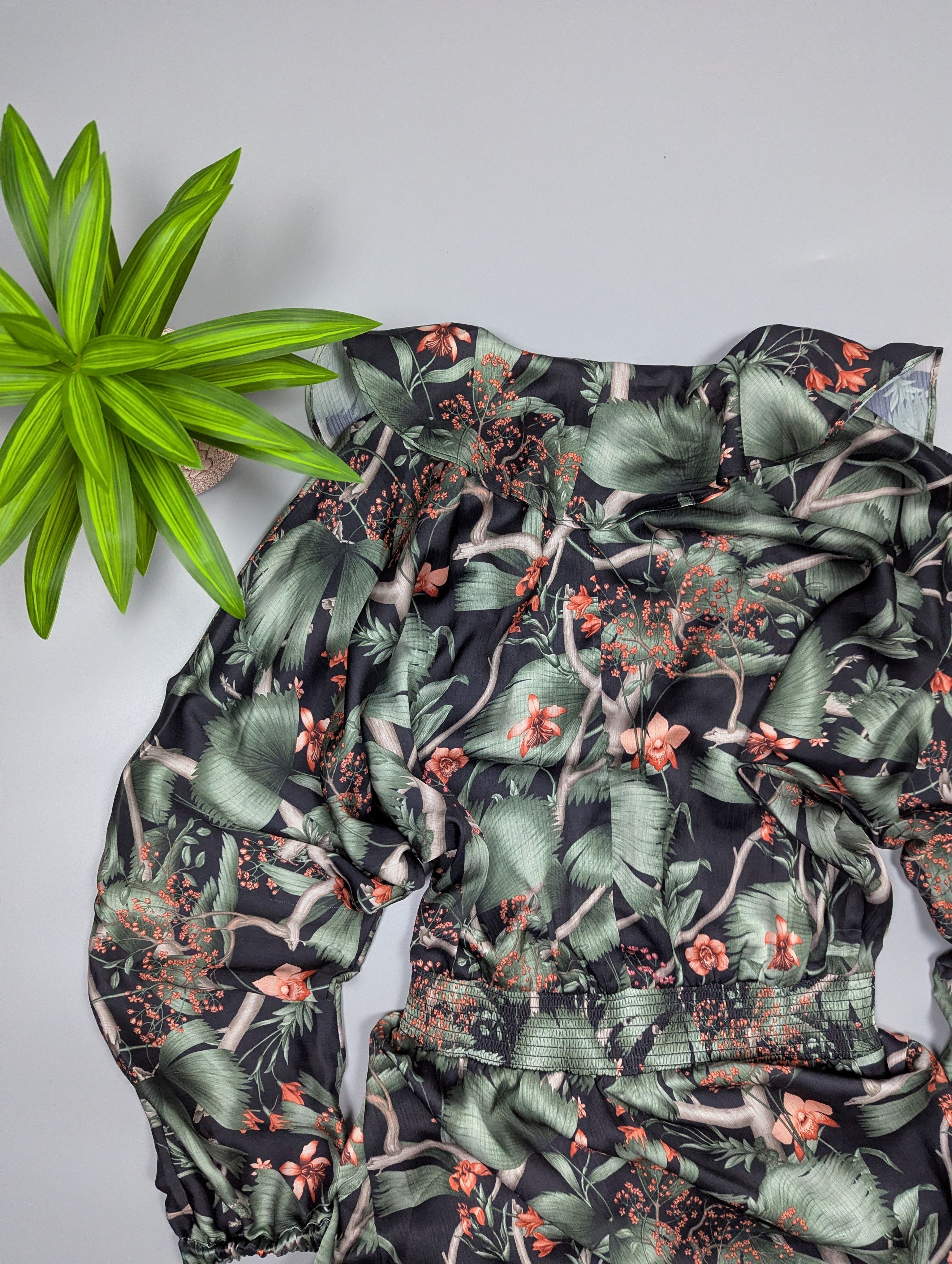 Johanna Ortiz Johanna Ortiz x H&M Floral Mini Dress Puffed Sleeves Size S / US 4 / IT 40 - 14 Thumbnail