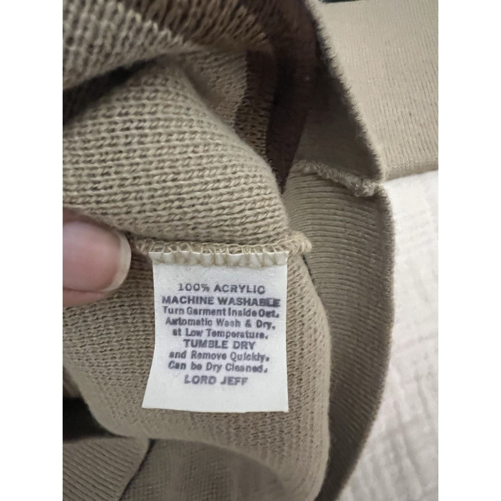 Other Lord Jeff 70’s Vintage V-neck Beige Sweater Made In USA SZ L Size US L / EU 52-54 / 3 - 9 Thumbnail