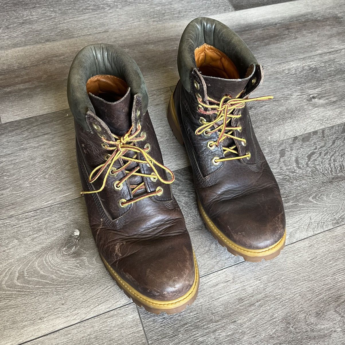 Timberland Vintage 1990s Timberland Espresso Dark Brown Leather Boots Size US 11 / EU 44 - 2 Thumbnail