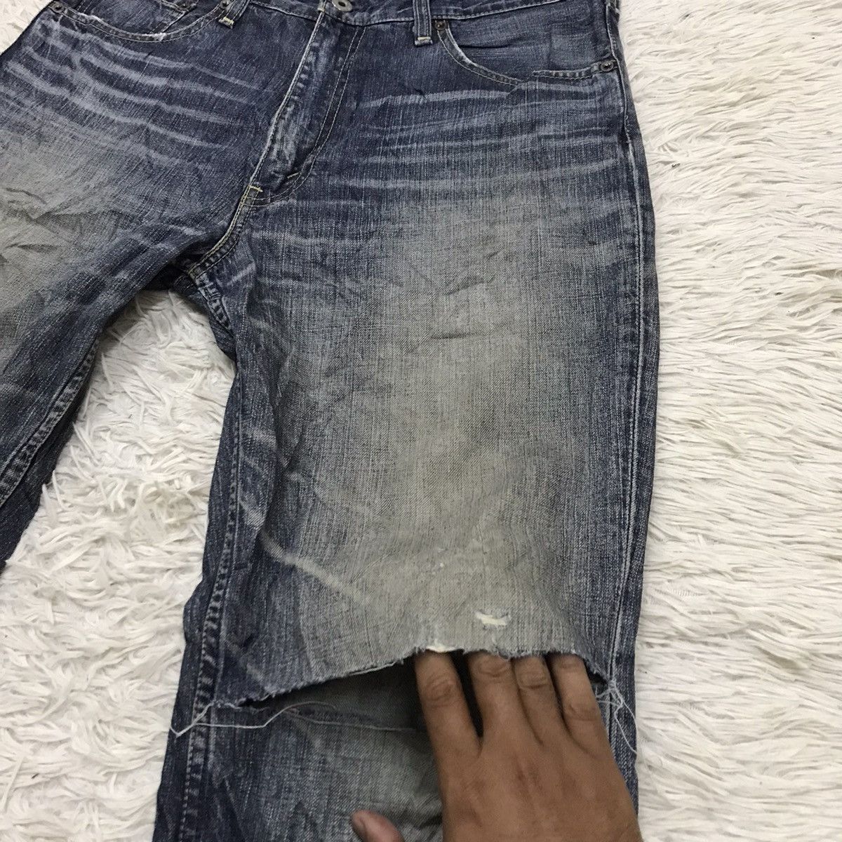 Levi's Vintage Levis 502 Distressed Design Denim Jeans Size US 32 / EU 48 - 21 Thumbnail