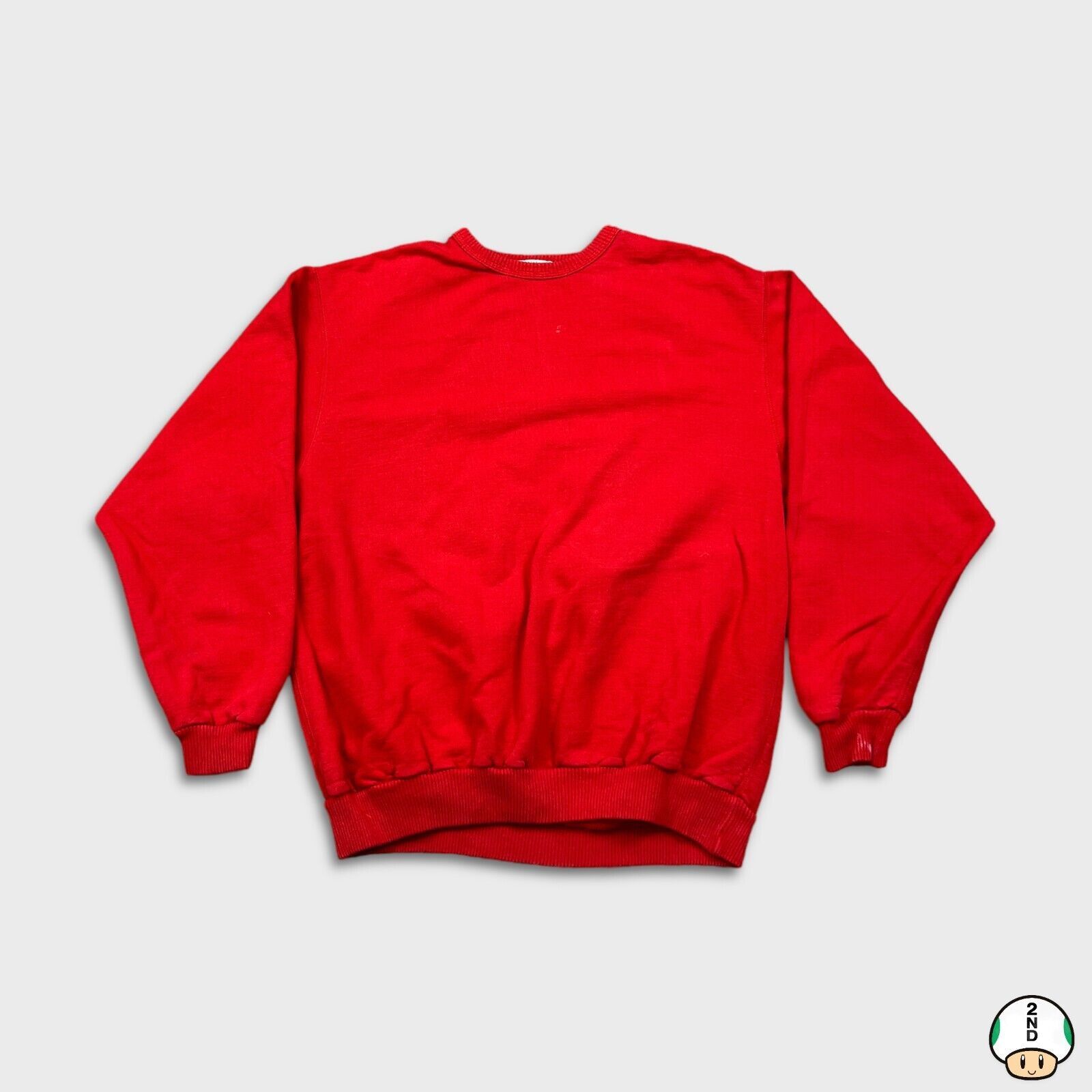 Vintage Vintage Blank Sweatshirt Medium Red Pullover Crewneck 90s Size US M / EU 48-50 / 2 - 1 Thumbnail
