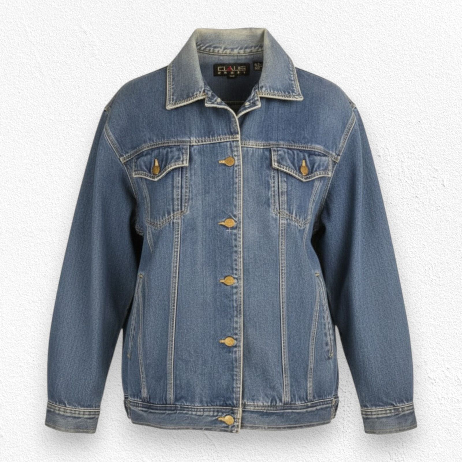 Vintage Vintage Medium Wash Denim Trucker Jacket Size Large Size L / US 10 / IT 46 - 1 Thumbnail