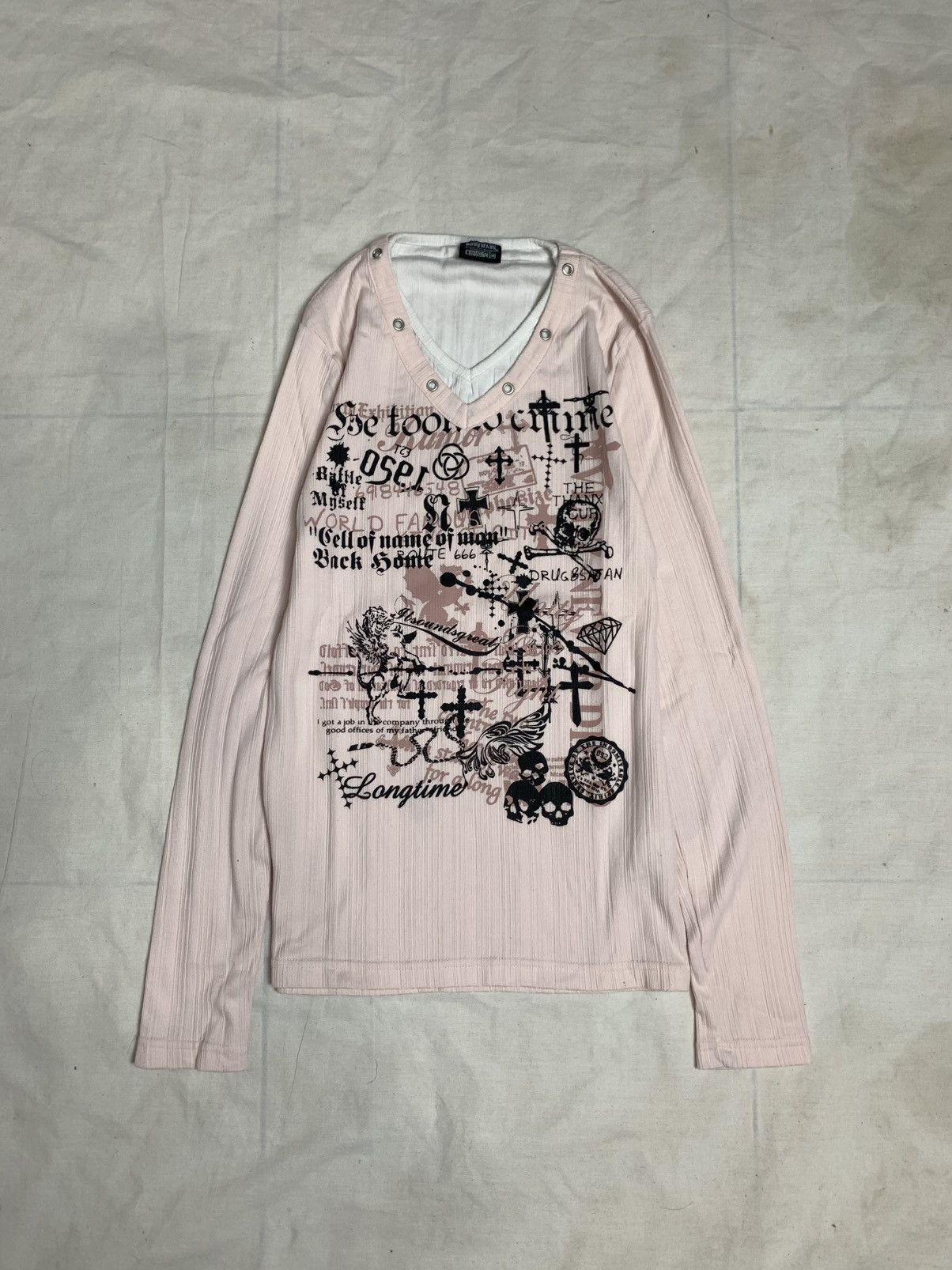 If Six Was Nine vkei japanese archive layered poem ls tee Size US S / EU 44-46 / 1 - 2 Thumbnail