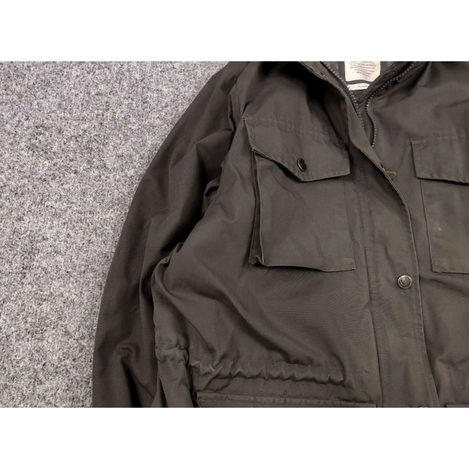 Vintage VINTAGE Fjällräven G1000 Olive Insulated Jacket Womens Mid-Length Hoodie Pocket Olive Green Jacket Size M / US 6-8 / IT 42-44 - 7 Thumbnail