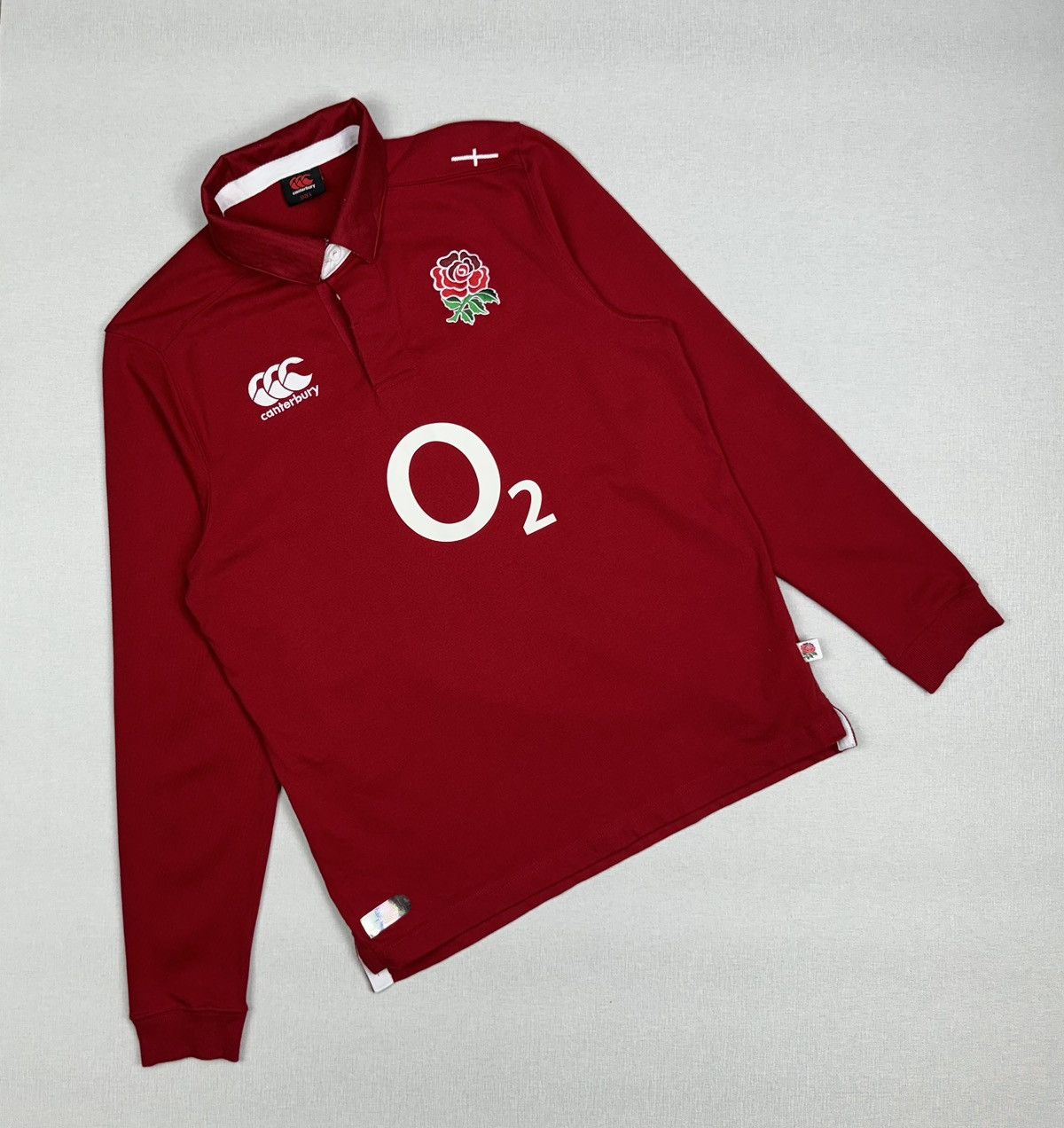 Vintage Men’s Canterbury England O2 Long Sleeve Rugby Shirt size L Size US L / EU 52-54 / 3 - 1 Thumbnail
