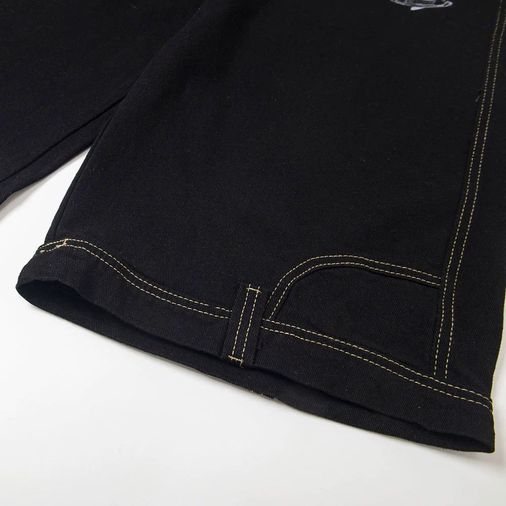 Japanese Brand × Jean Men's washed straight-cut cargo poker print denim shorts Size US 32 / EU 48 - 4 Thumbnail