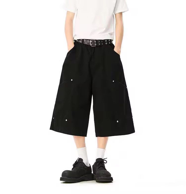Other Black wide leg cargo pants Size US 28 / EU 44 - 1 Thumbnail