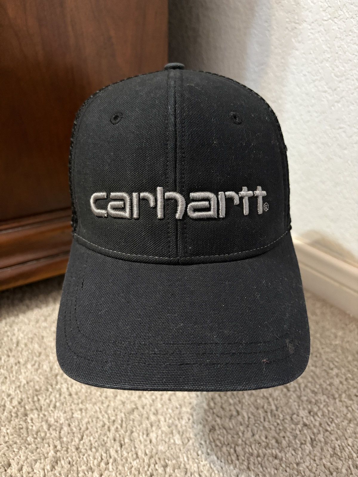 Carhartt Carhartt Snapback Trucker Hat Black One Size Embroidered Size ONE SIZE - 1 Thumbnail