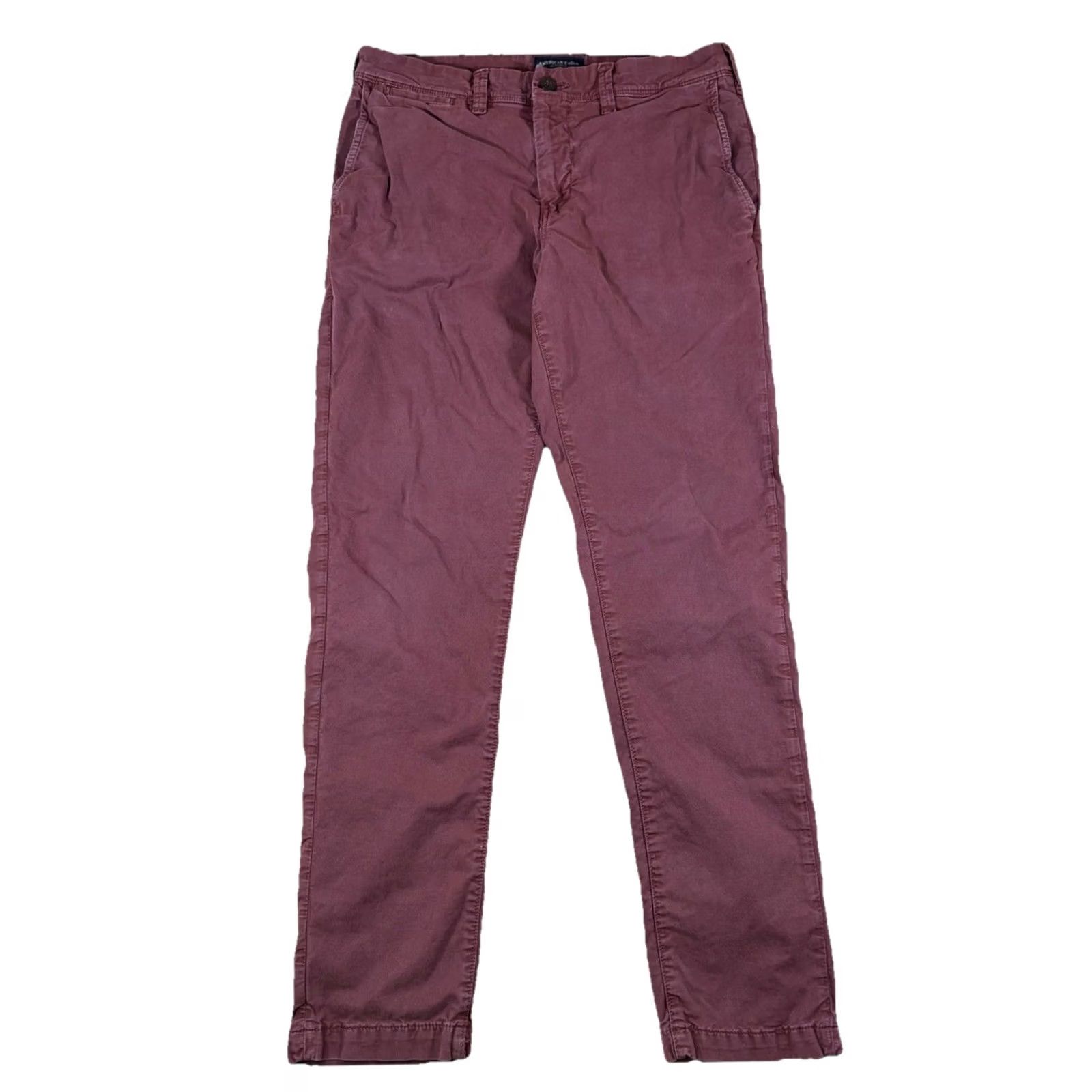 American Eagle Outfitters American Eagle Pants Slim Extreme Flex Chinos Men 30 x 32 Red Maroon Slim Flat Front Regular Inseam 29 in Size US 30 / EU 46 - 2 Thumbnail