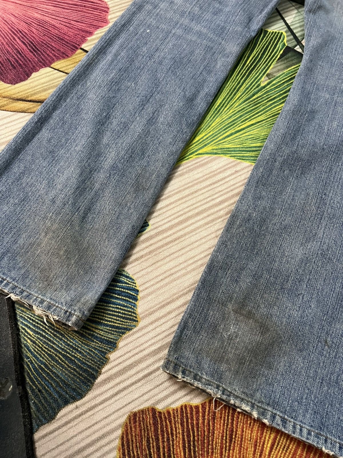 Burberry 💥Flare💥Burberry Black Label Distressed Faded Jean Size US 33 - 15 Thumbnail