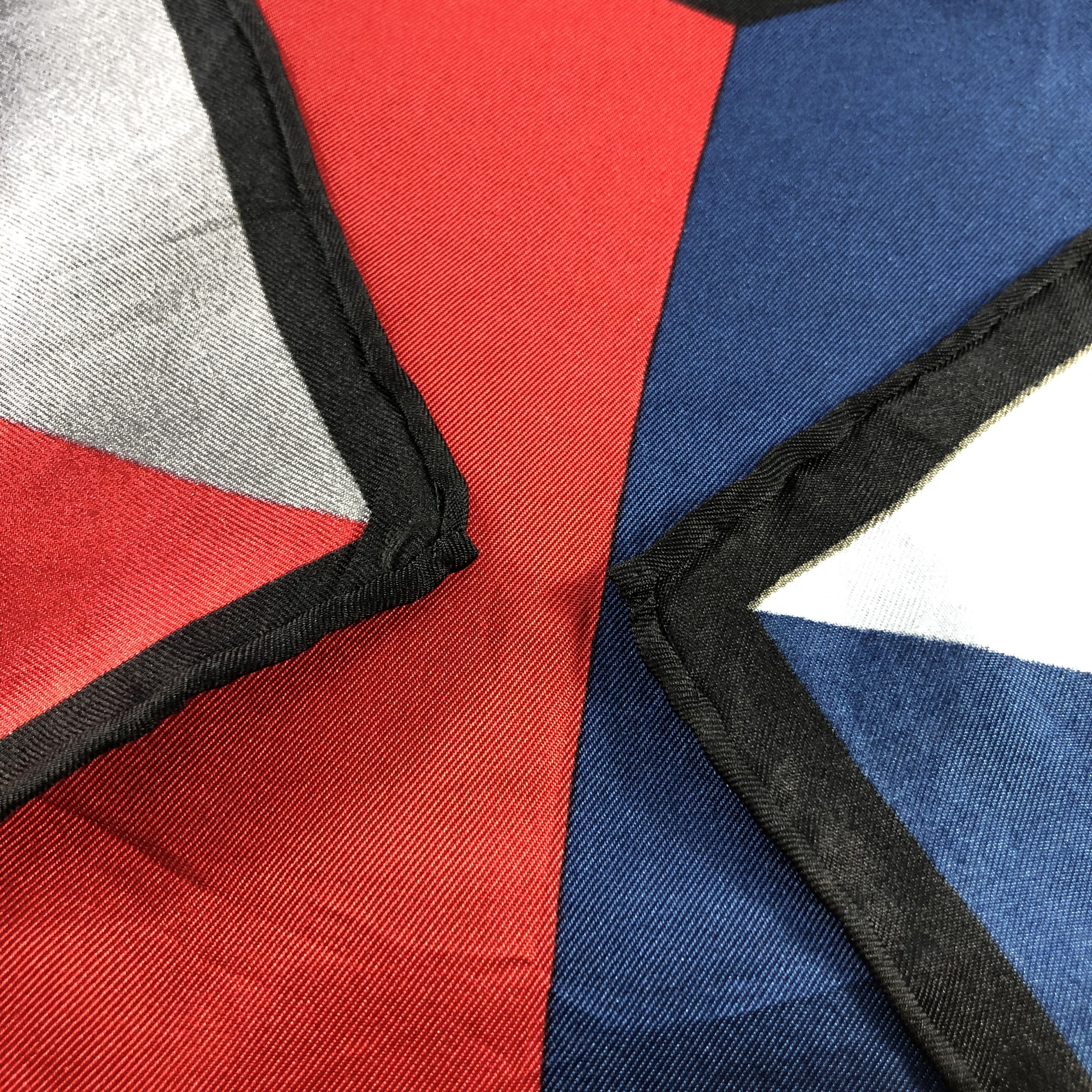 Vintage Abstract Silk Handkerchief Neckerchief Bandana H2389 Size ONE SIZE - 3 Thumbnail