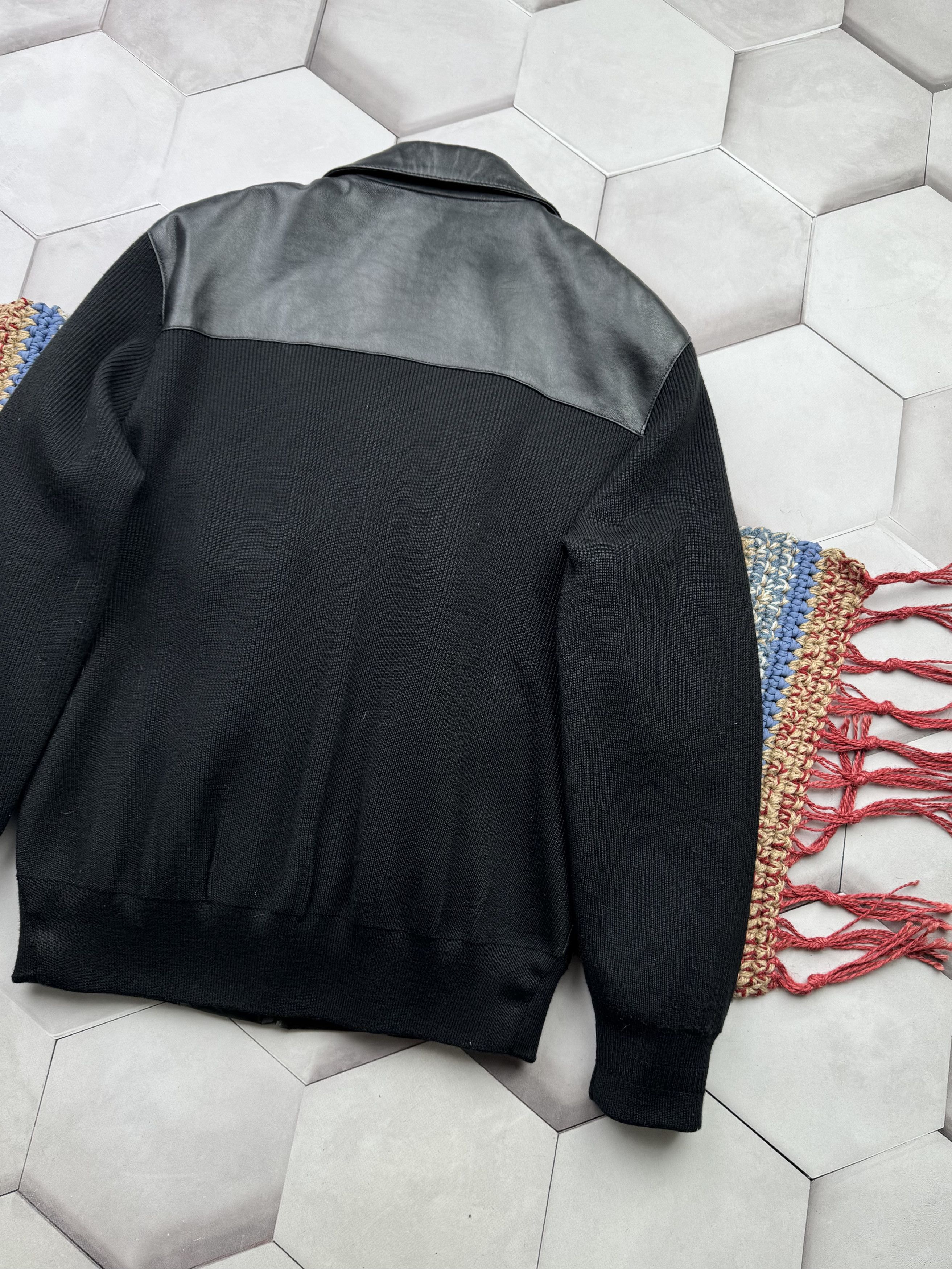 Genuine Leather Vintage Hybrid Leather Bomber Jacket (E4) Size US S / EU 44-46 / 1 - 8 Thumbnail