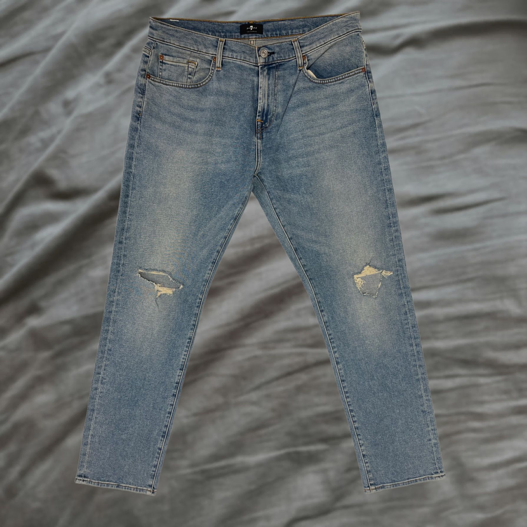 7 For All Mankind 7 For All Mankind Womens Straight Low Rise Stretch Jeans Size 31 NWOT Size 24" / US 00 / IT 34 - 1 Thumbnail