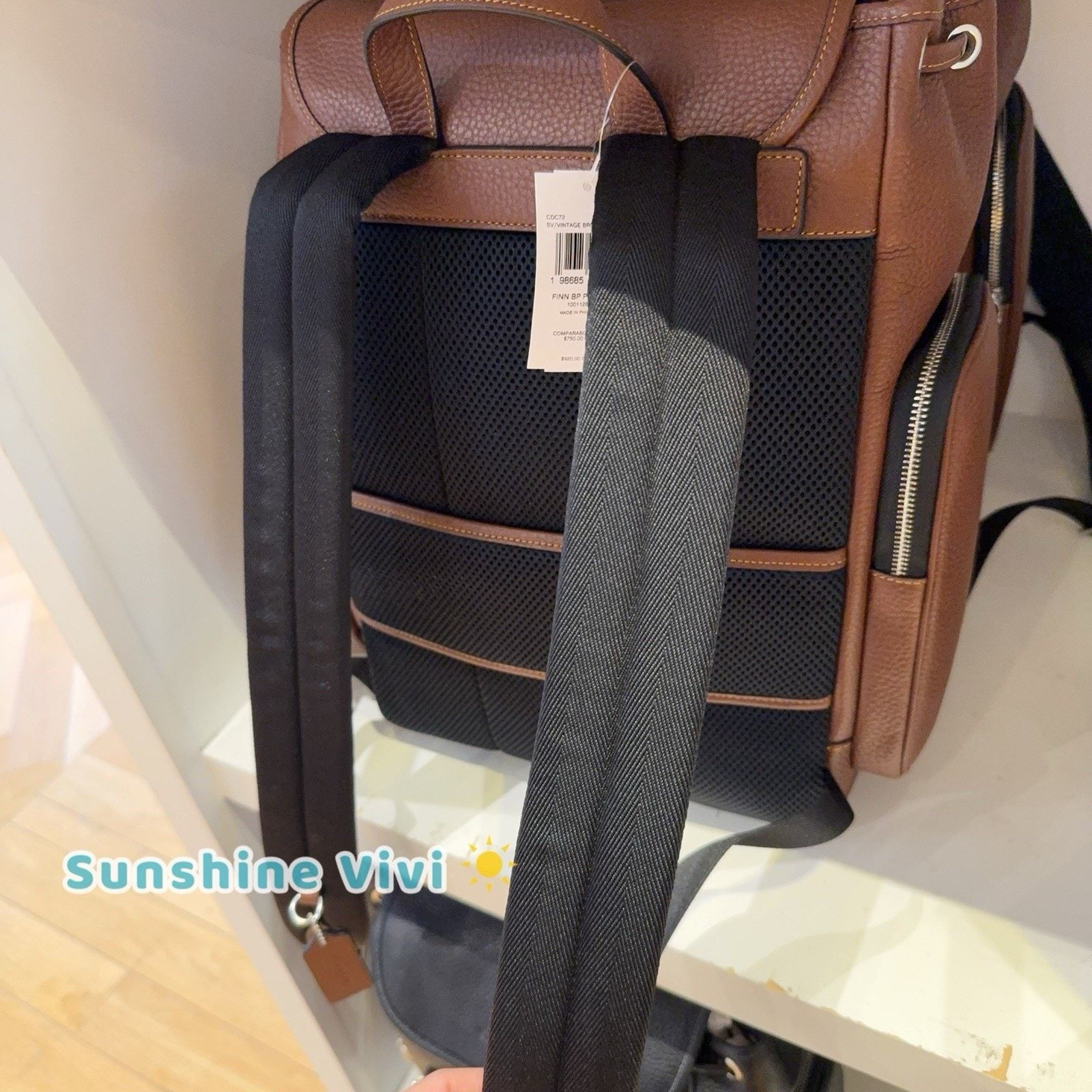 Coach NWT Coach Finn Backpack CDC72 Leather Silver VINTAGE BROWN Size ONE SIZE - 5 Thumbnail