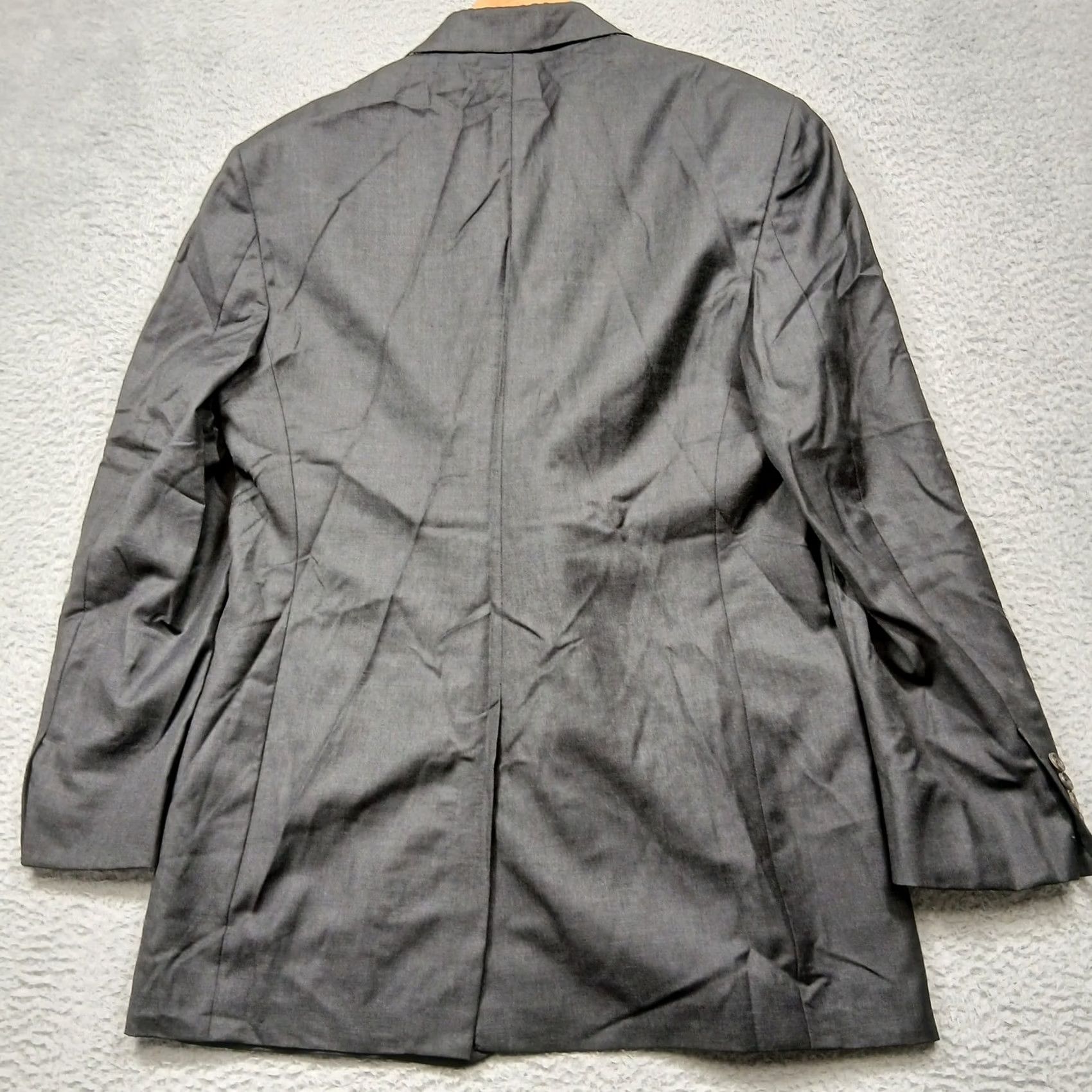 Brooks Brothers Brooks Brothers Golden Fleece Blazer 44L Gray Wool 100% Hand Tailored Two-Button Notch Lapel Mens Long Classic Business Jacket Coats Blazer Size 44R - 3 Thumbnail