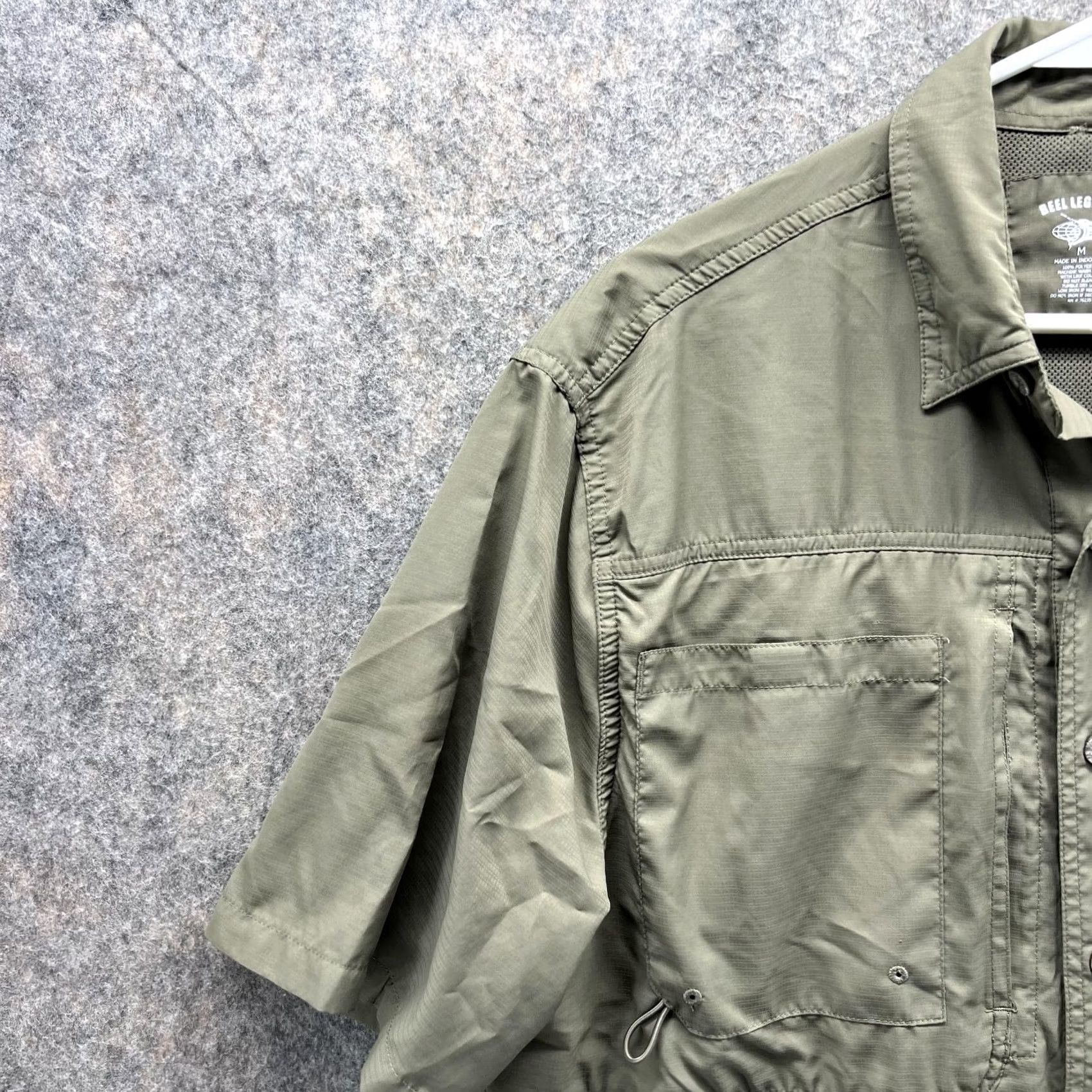 Vintage Reel Legends Shirt Men Medium Adult Green Button-Up Long Sleeve Casual Solid 44 Chest Vintage: No Size US M / EU 48-50 / 2 - 3 Thumbnail