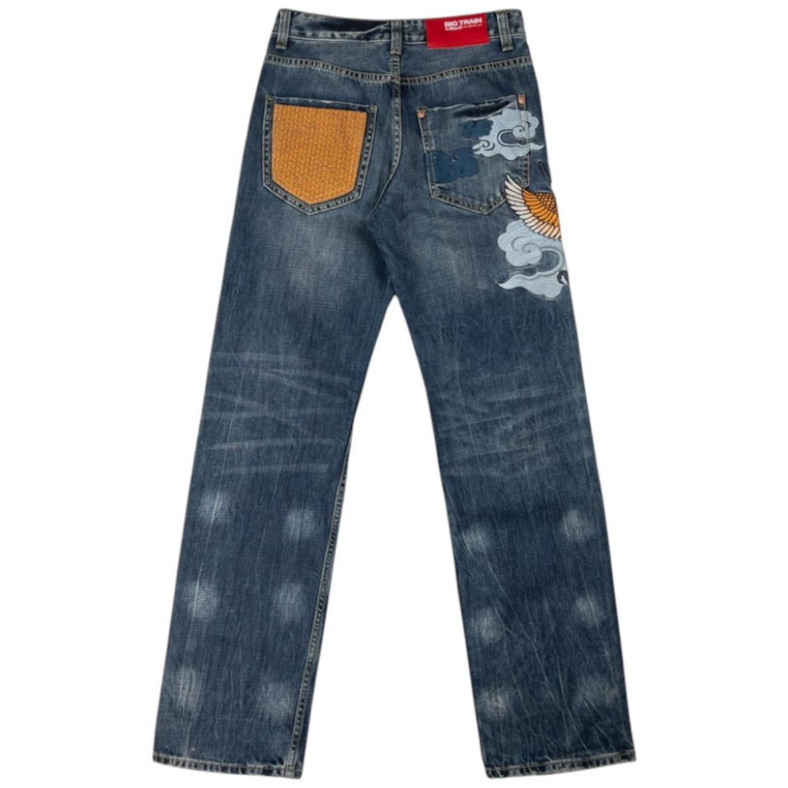 Other Vintage Big Train Embroidered Eagle Denim Jeans Size W29 Size US 29 - 3 Thumbnail