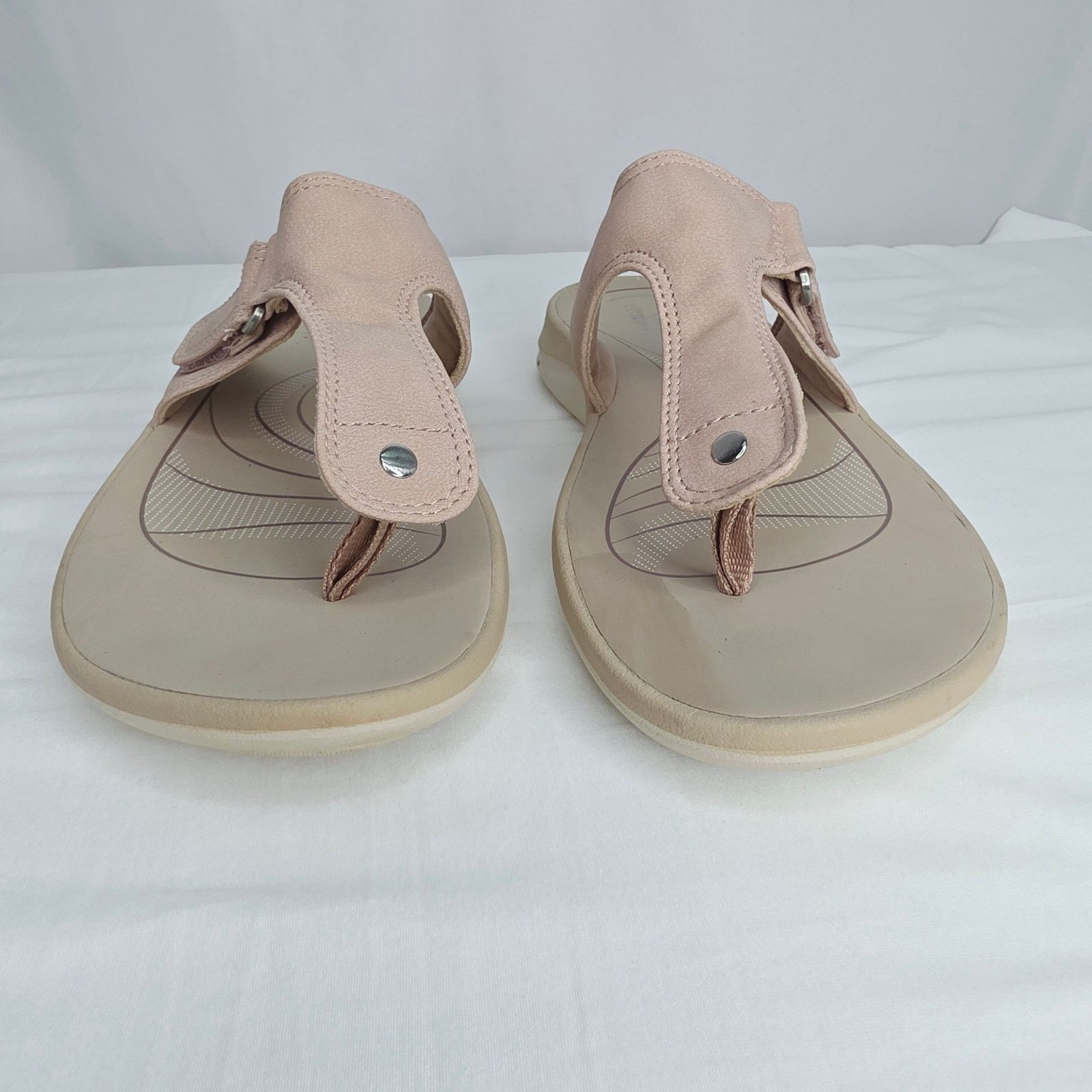 Clarks Clarks Cloudsteppers Pink Style Slip On Open Toe Sandals 9M Size US 9 / IT 39 - 2 Thumbnail