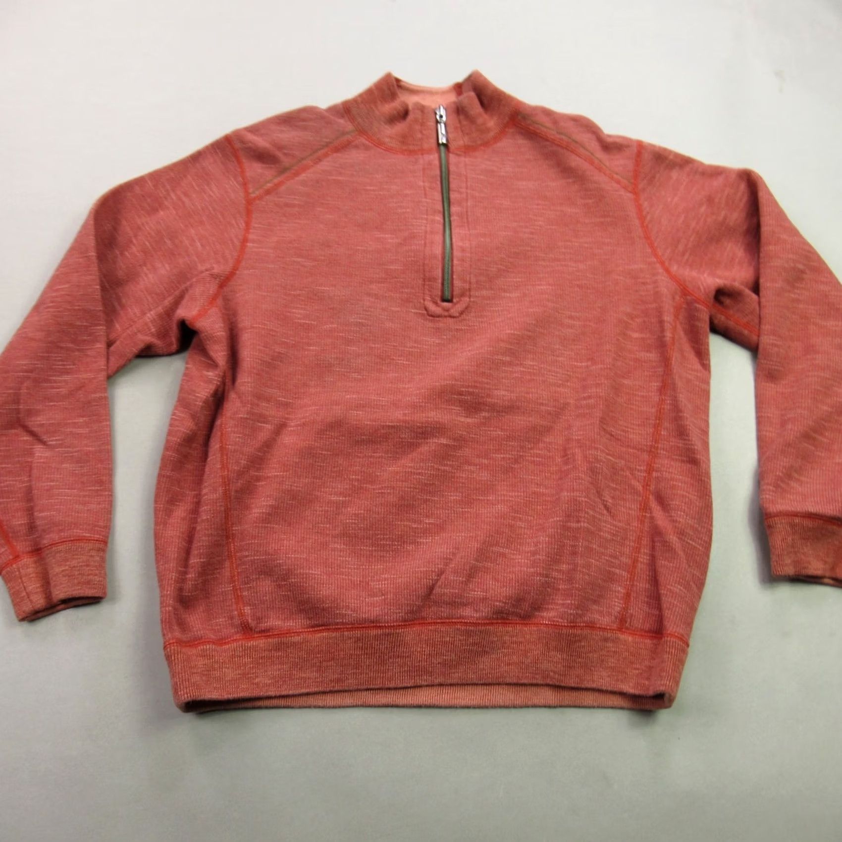 Tommy Bahama Tommy Bahama Shirt Mens Long Sleeve Outdoors Golf 1/4 Zip Casual Red Size US L / EU 52-54 / 3 - 2 Thumbnail